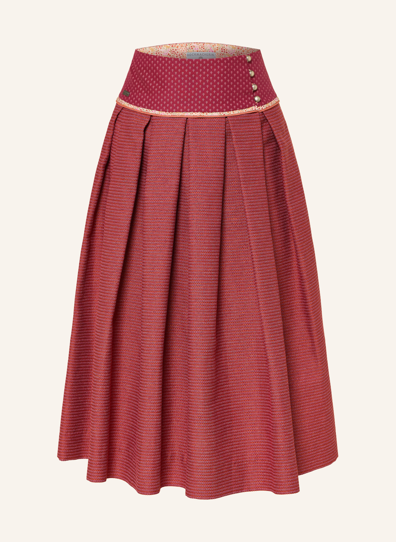 ROCKMACHERIN GLUAD Traditional Skirt: LIGHT RED / RED