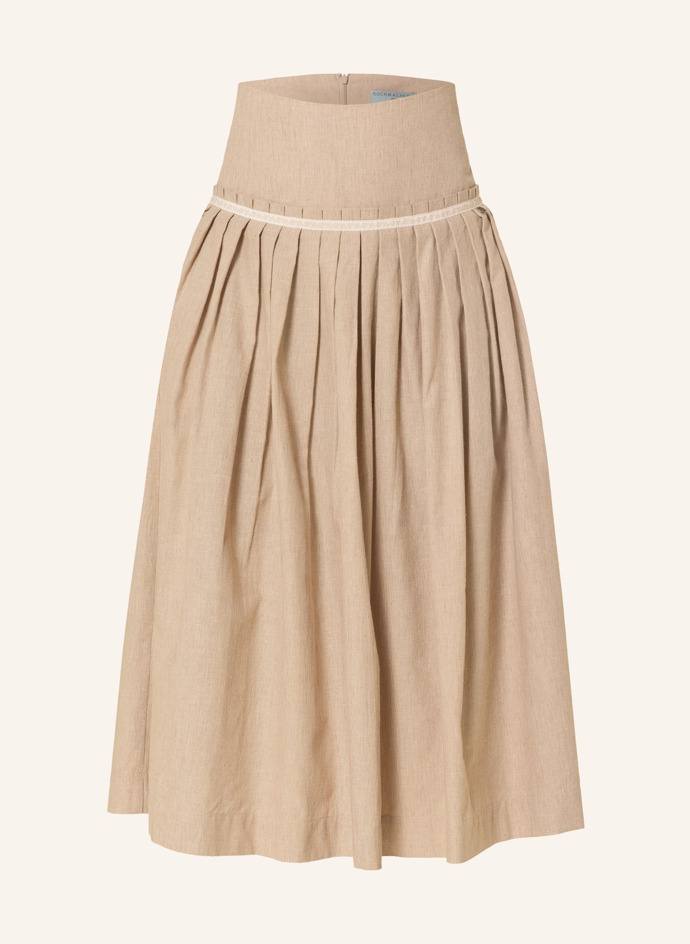 ROCKMACHERIN Traditionele rok WEISSACH van linnen: BEIGE / CAMEL