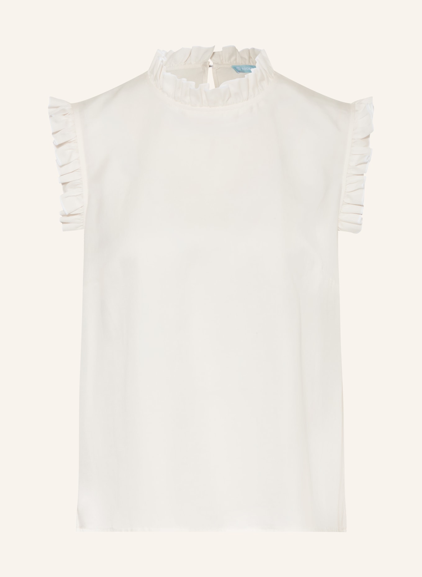 ROCKMACHERIN Traditionele blouse met ruches: WIT