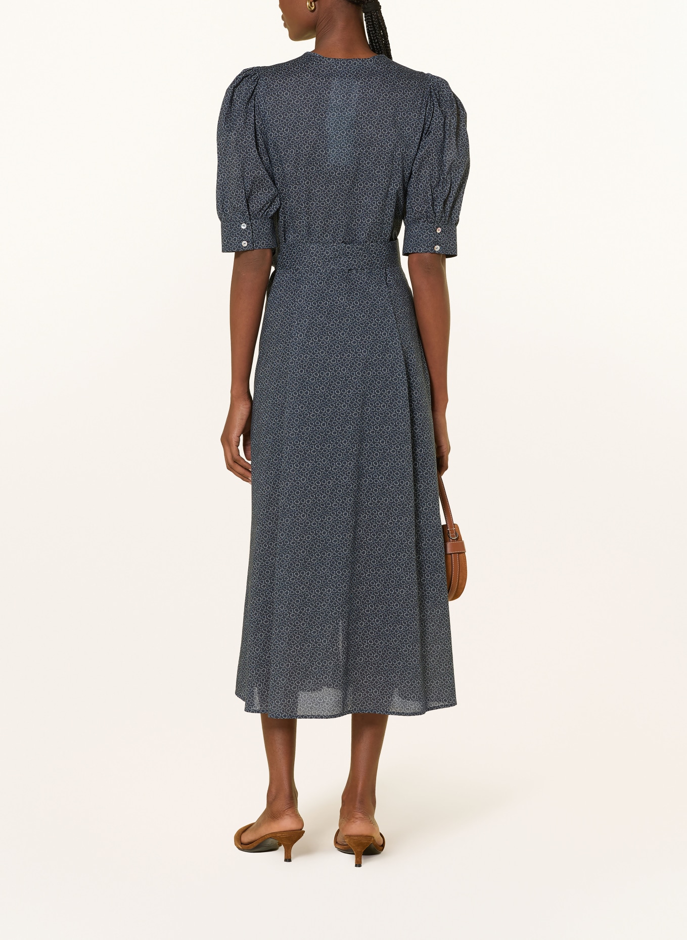 ROCKMACHERIN Robe traditionnelle TULIPA: BLEU FONCÉ / BLANC