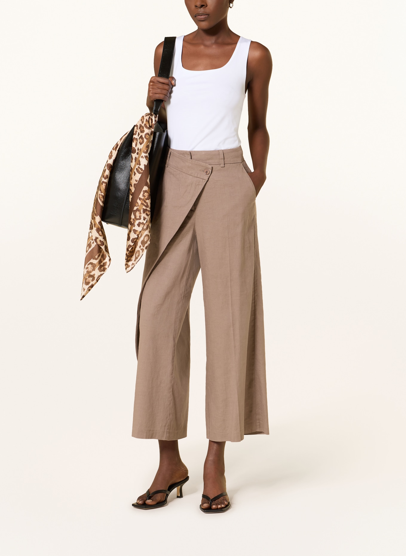 CAMBIO Culotte ANAIS mit Leinen: BRAUN