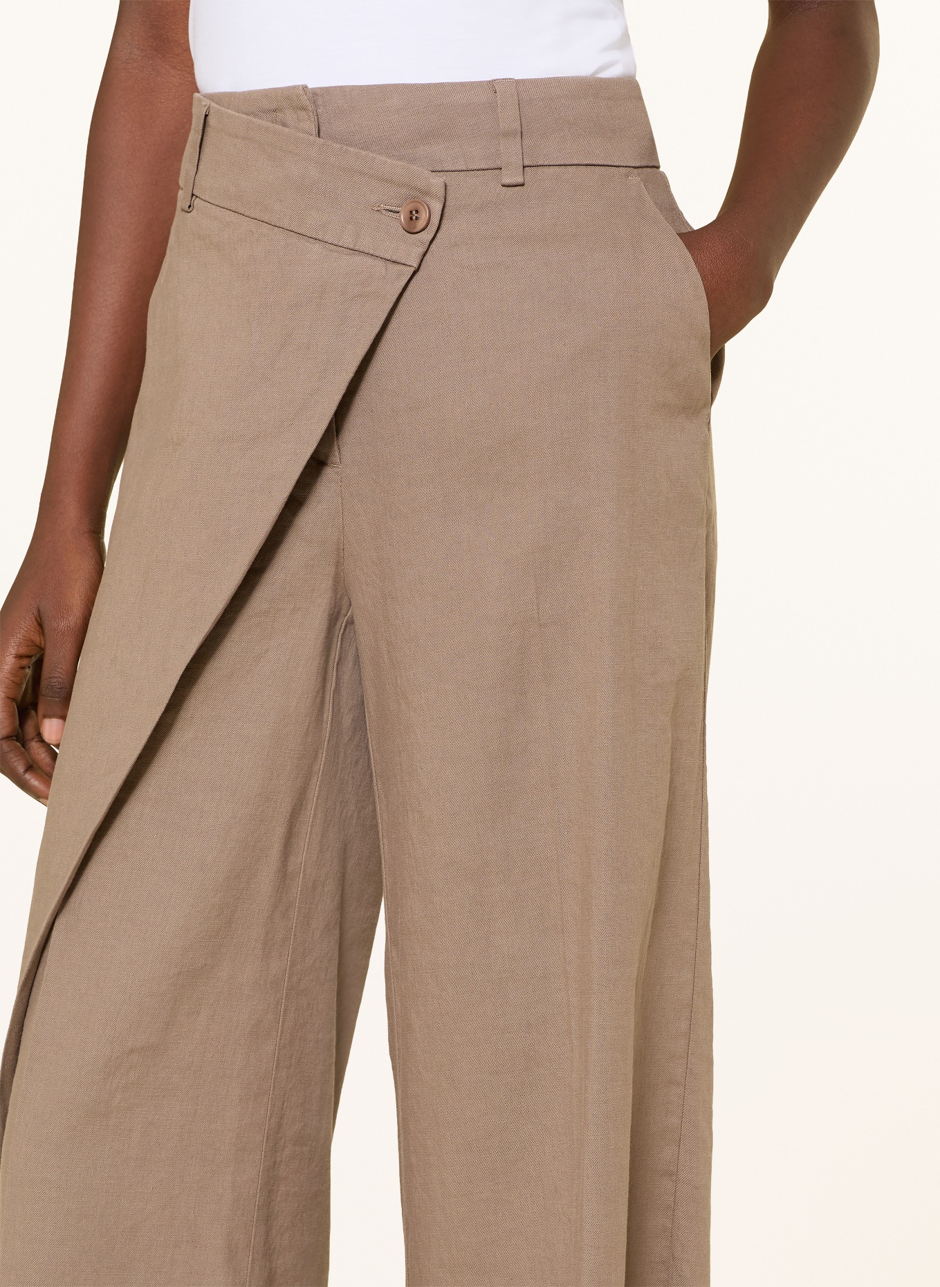 CAMBIO Culotte ANAIS mit Leinen: BRAUN