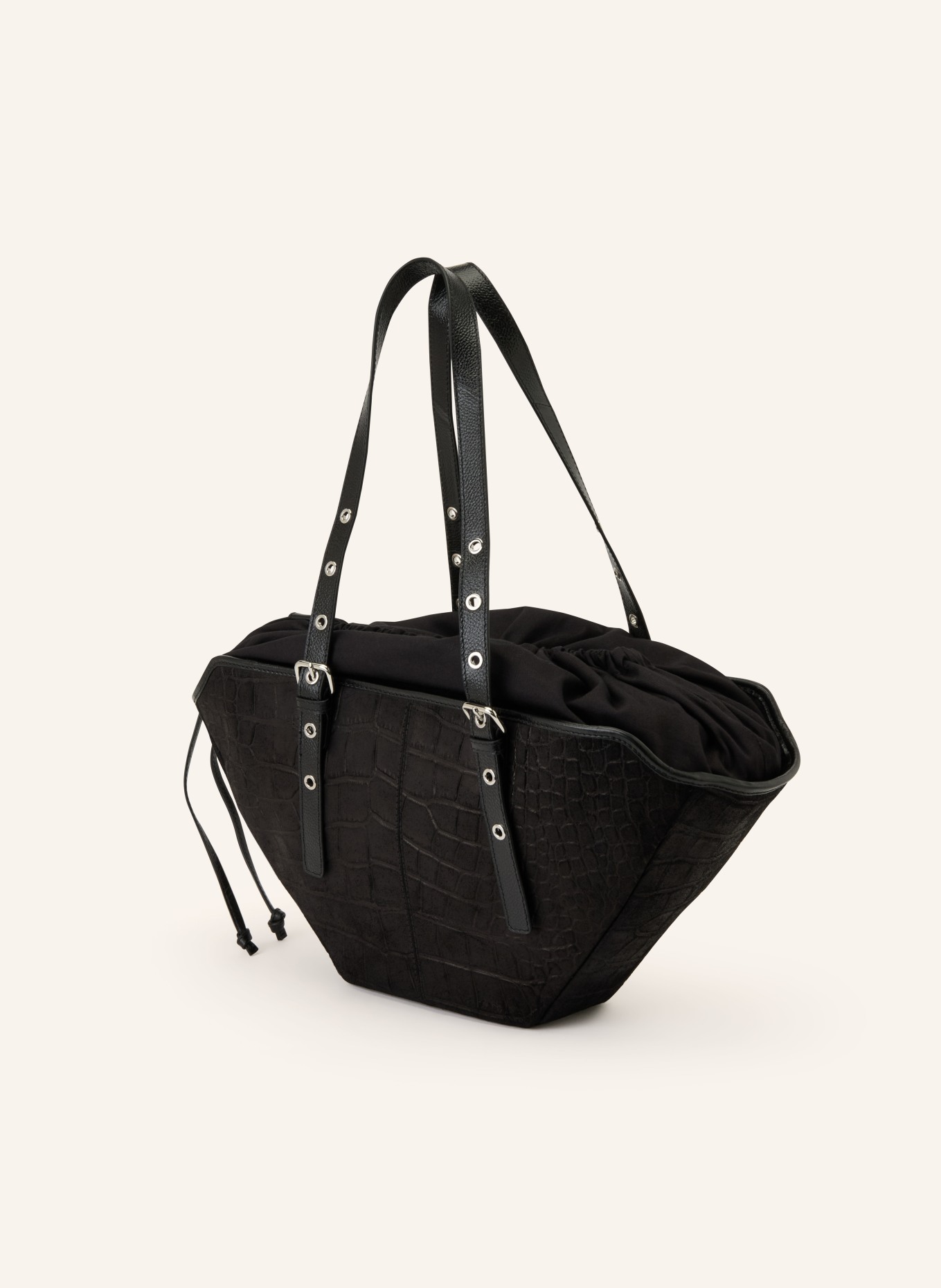 NÚNOO Beuteltasche NORA SCALE SMALL: SCHWARZ