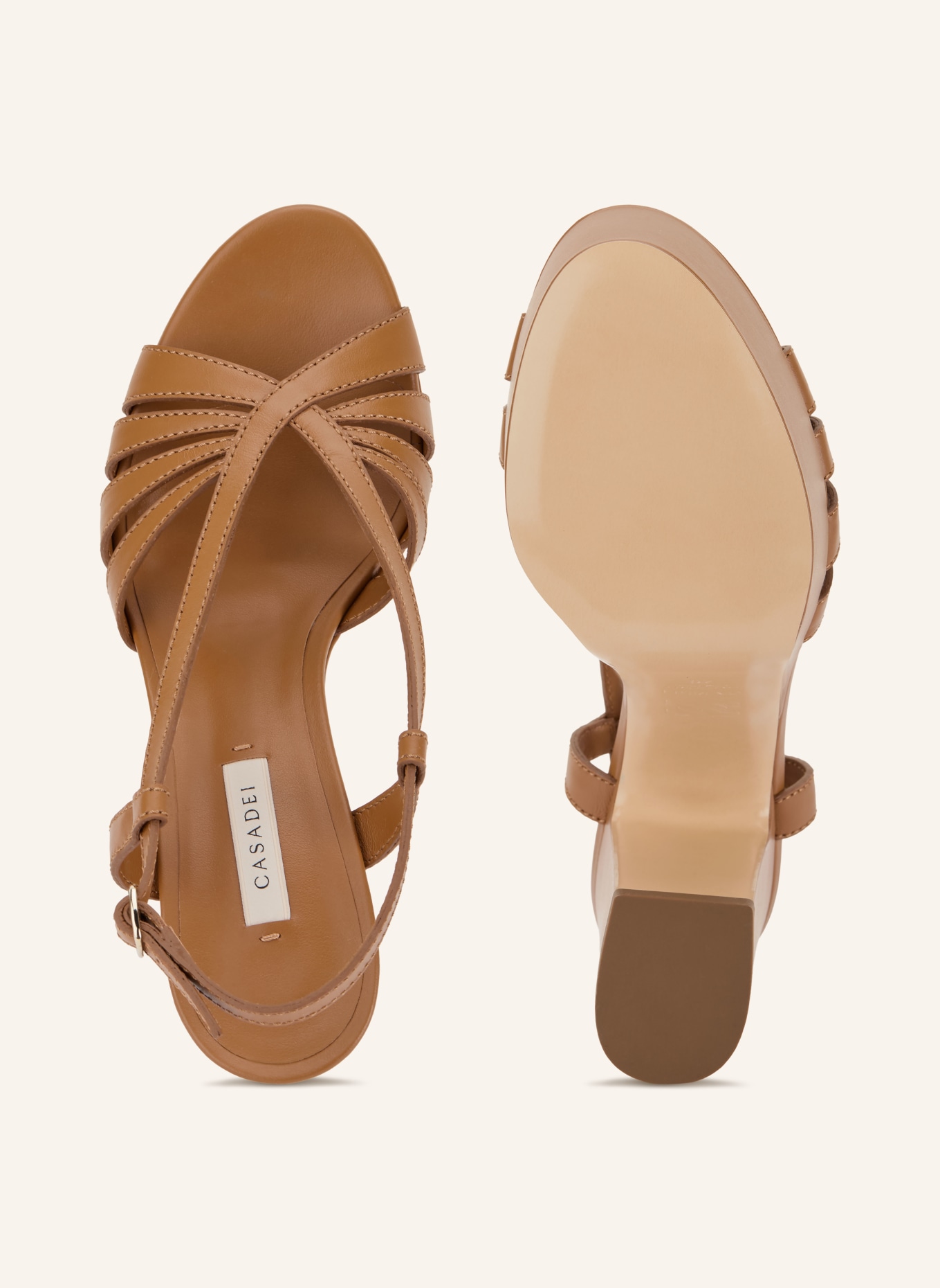 CASADEI Sandałki na platformie ISA ELSA: KONIAKOWY