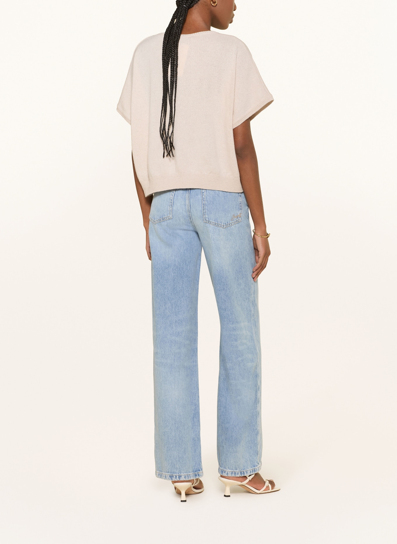 by Aylin Koenig Pletené tričko FILLY z kašmíru: BÉŽOVÁ