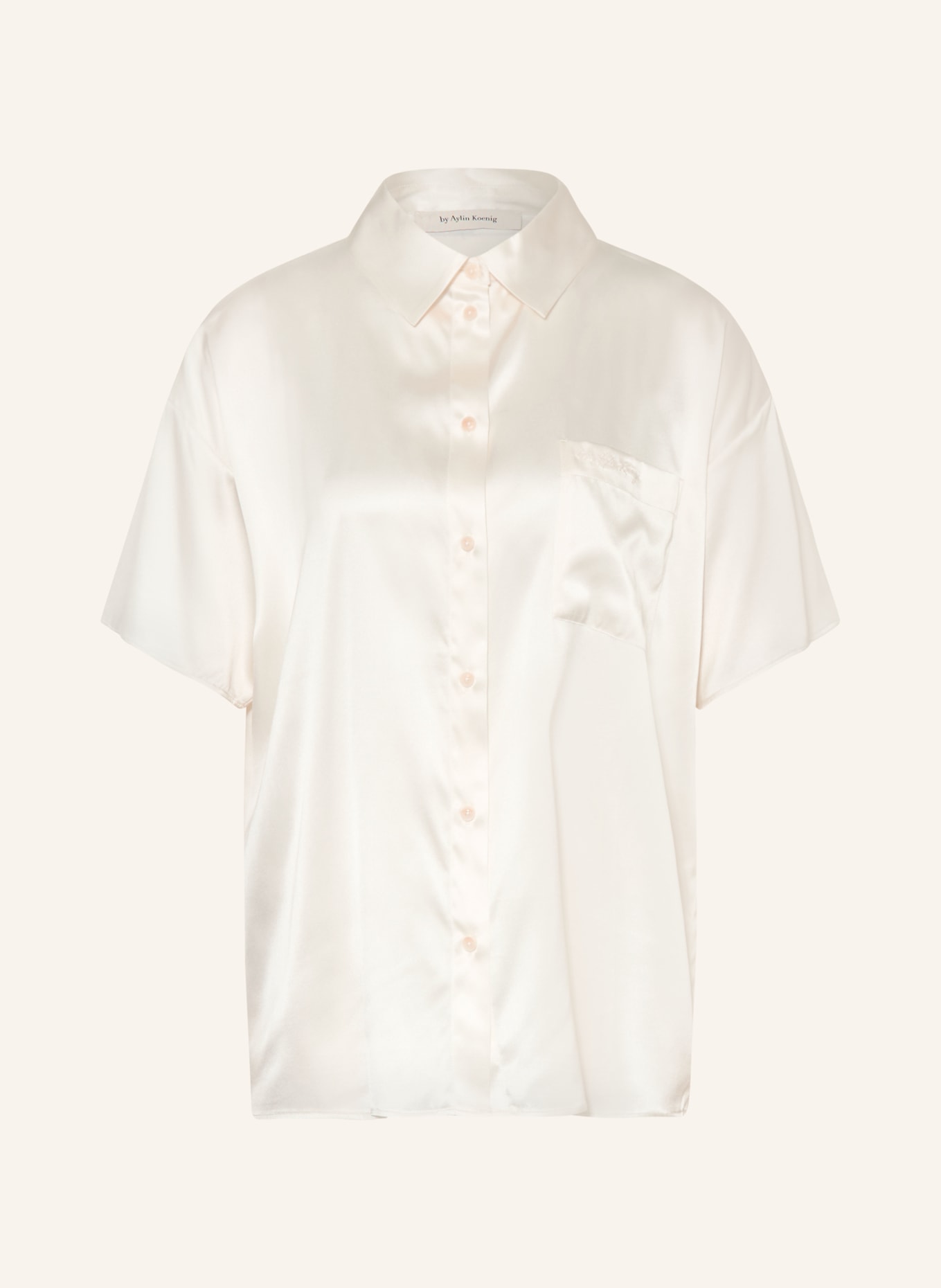 by Aylin Koenig ABBY silk shirt blouse: WHITE