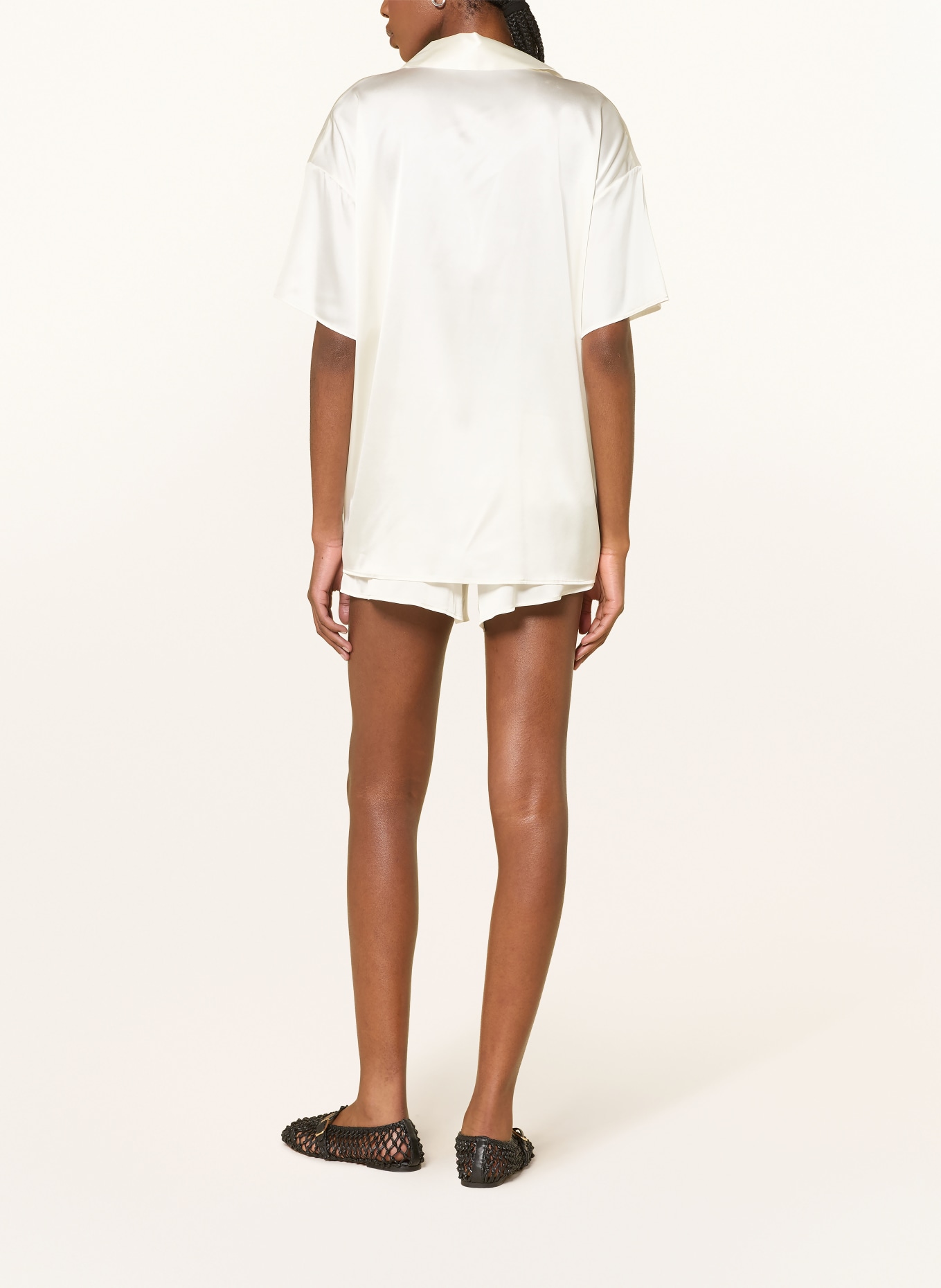 by Aylin Koenig ABBY silk shirt blouse: WHITE