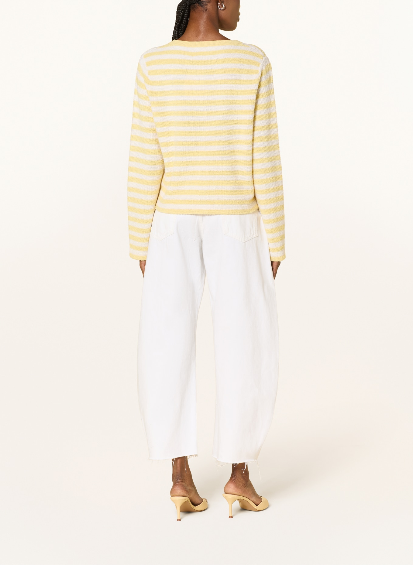 FTC CASHMERE cardigan: YELLOW / ECRU