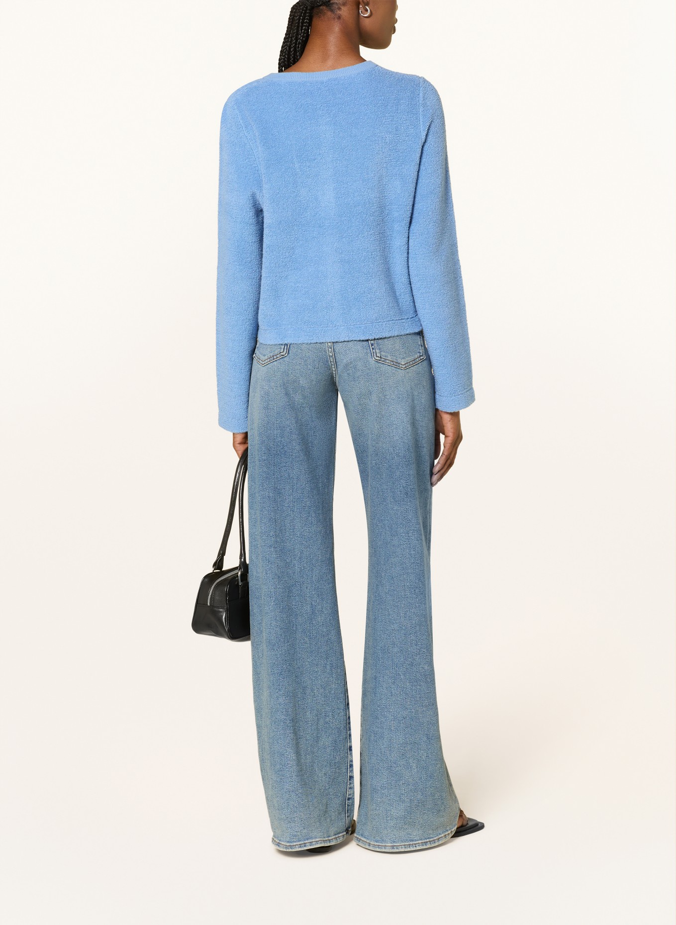 FTC CASHMERE Strickjacke: HELLBLAU