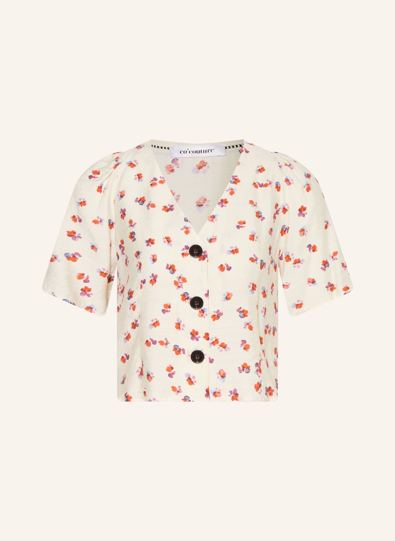 co'couture Blouse MARISCC: ÉCRU / LILAS / ROUGE FONCÉ