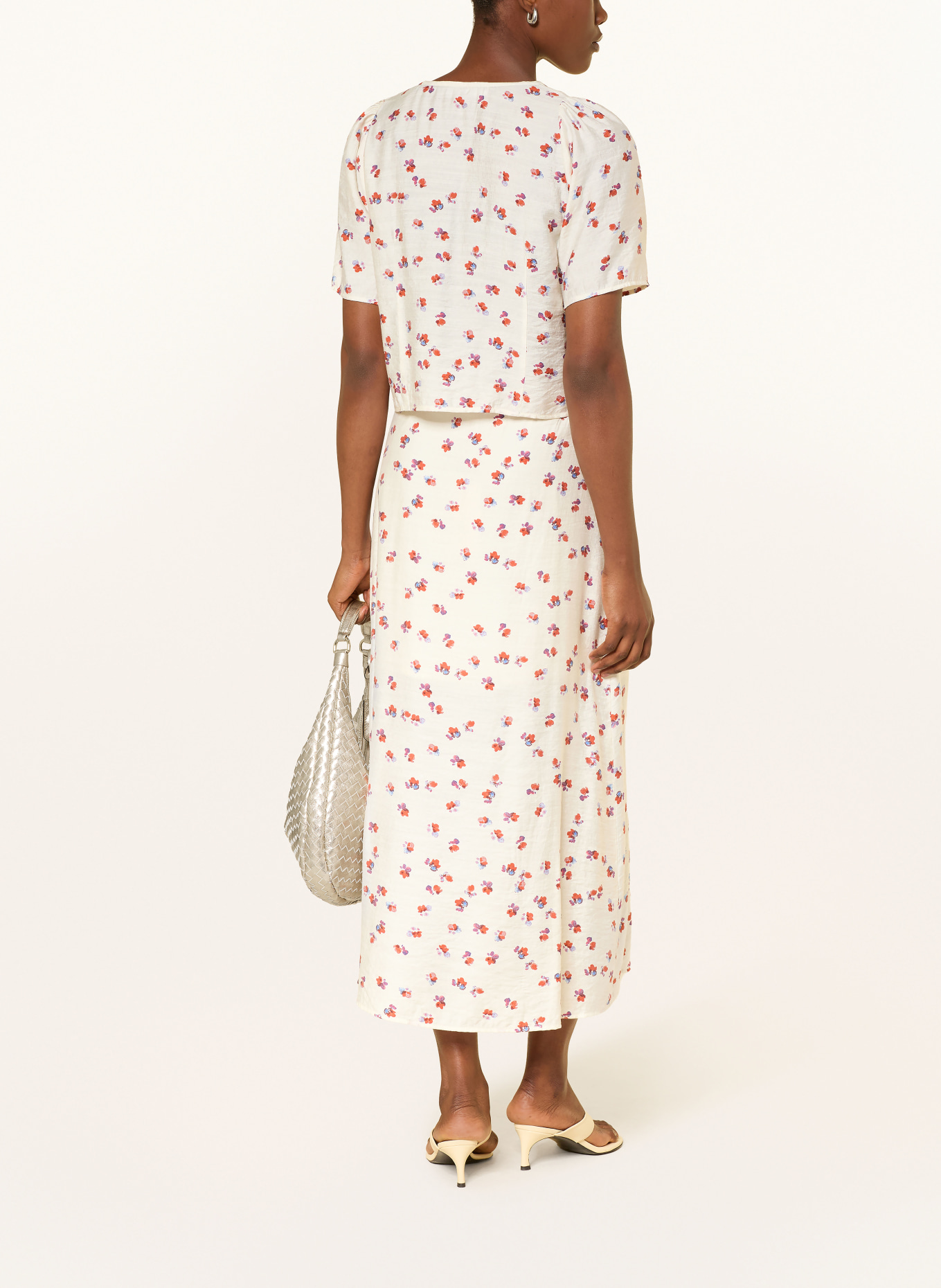 co'couture Blouse MARISCC: ÉCRU / LILAS / ROUGE FONCÉ