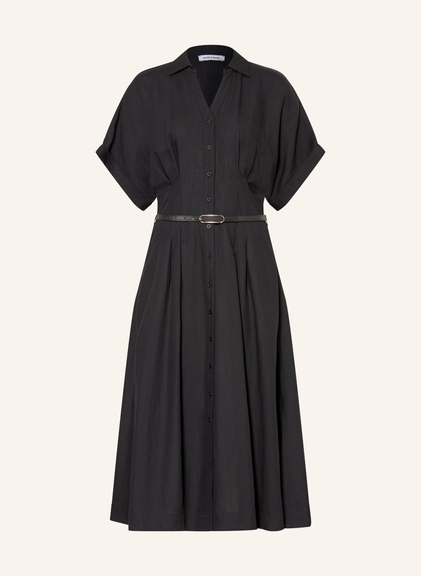 MORE & MORE Hemdblusenkleid: SCHWARZ