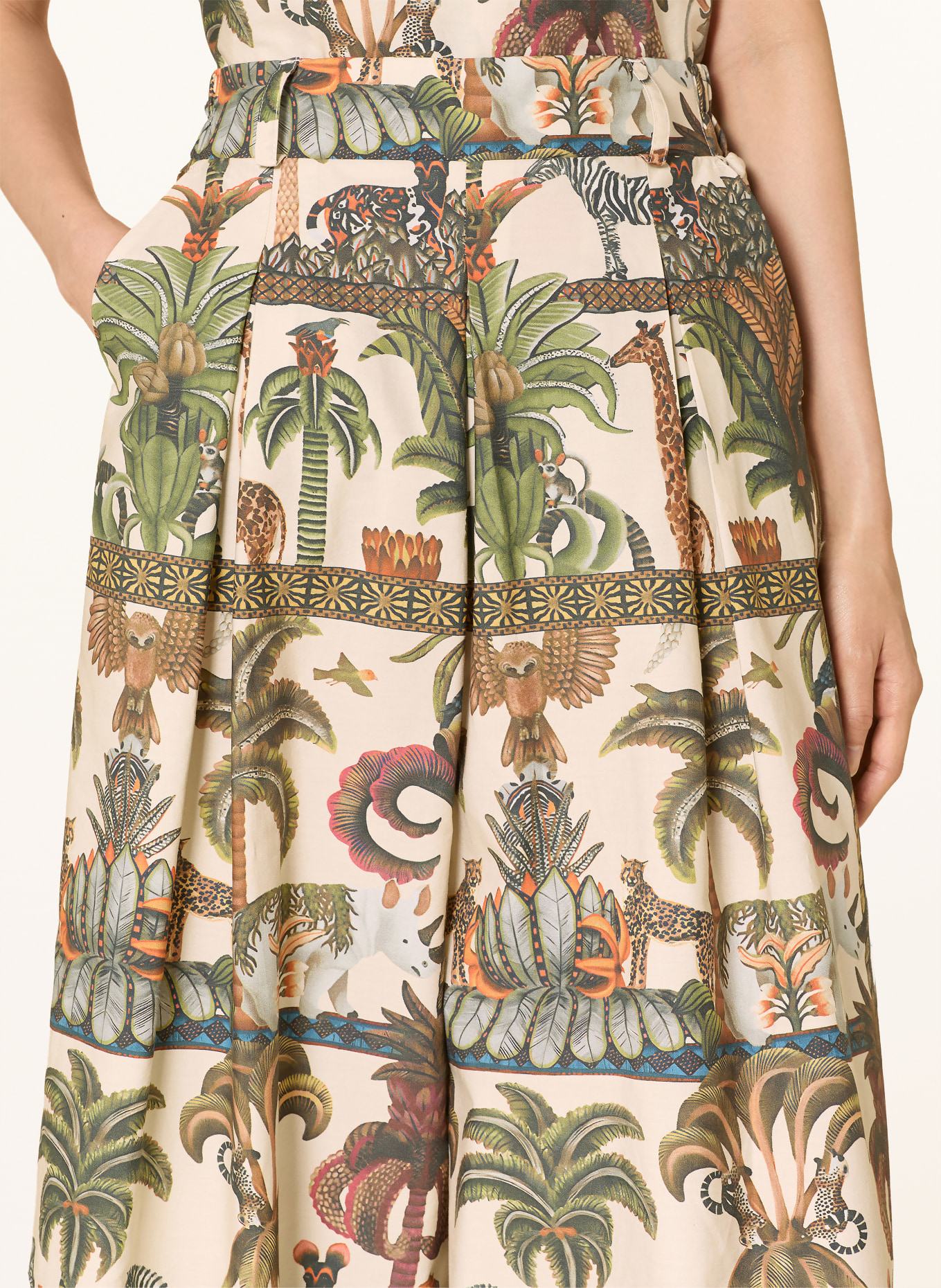 MORE & MORE Culotte: GRÜN / BRAUN / BEIGE