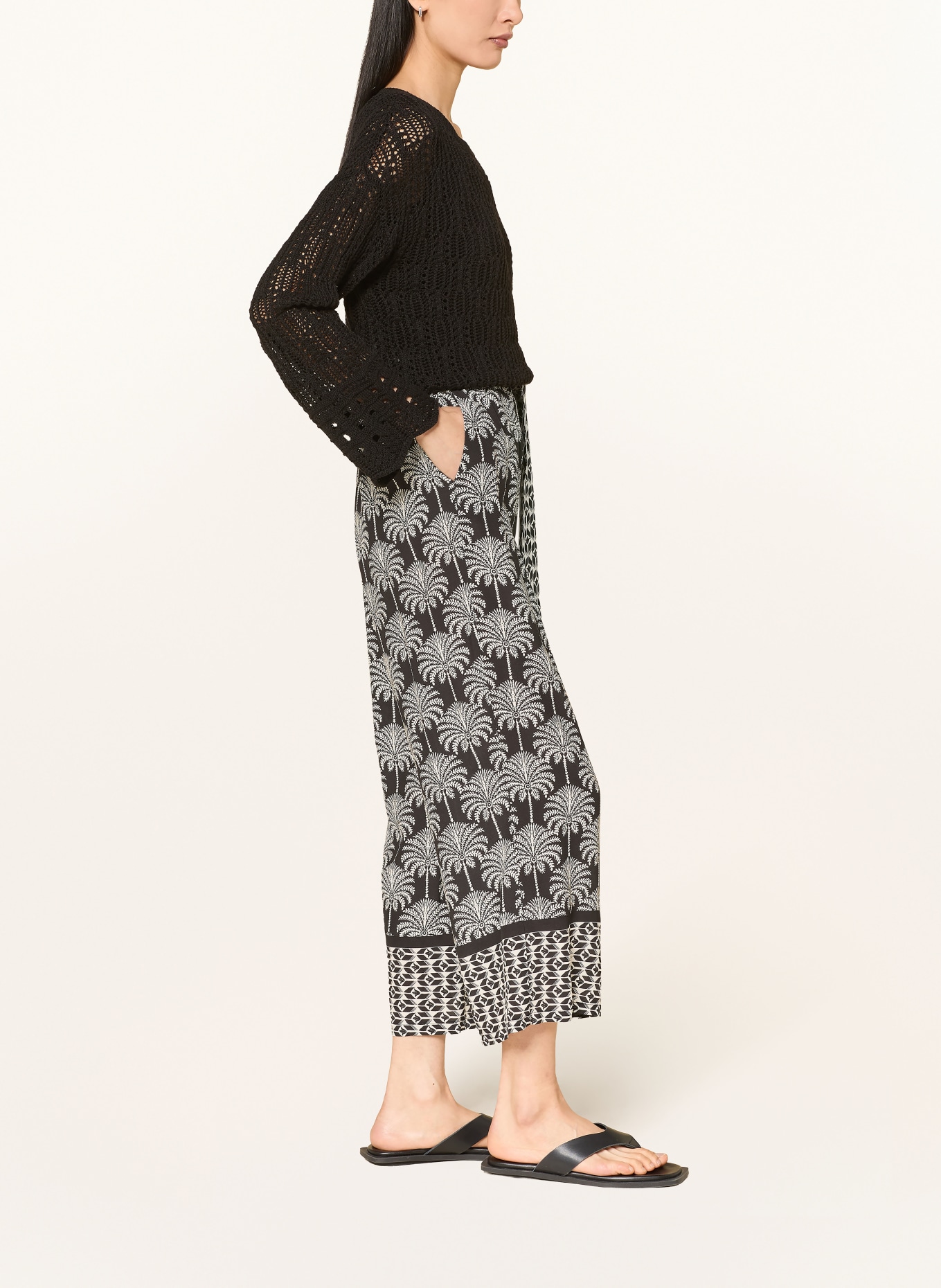 MORE & MORE Culotte: SCHWARZ / ECRU
