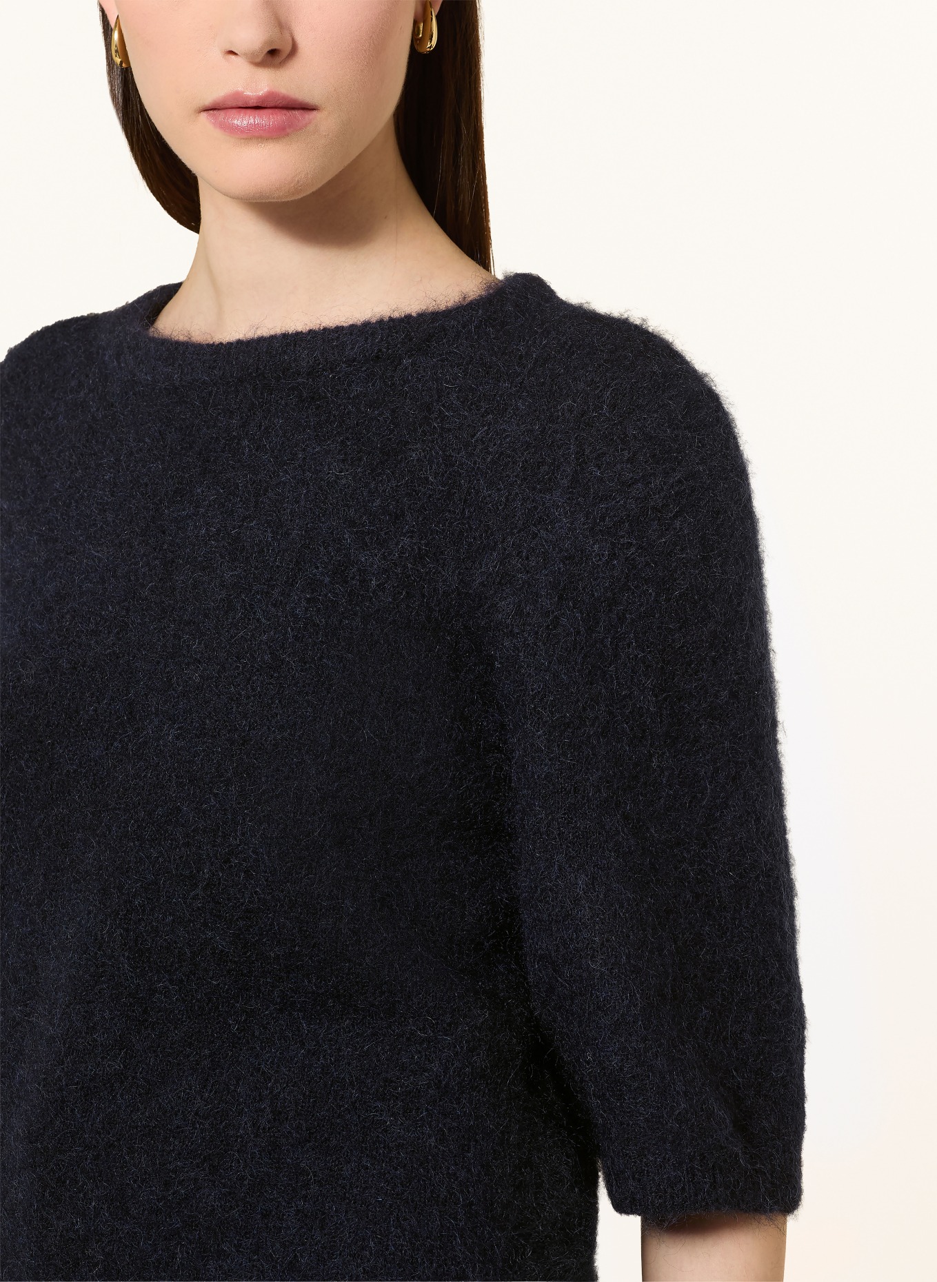 GESTUZ Sweter z dzianiny GZDEBBIE z moherem: GRANATOWY