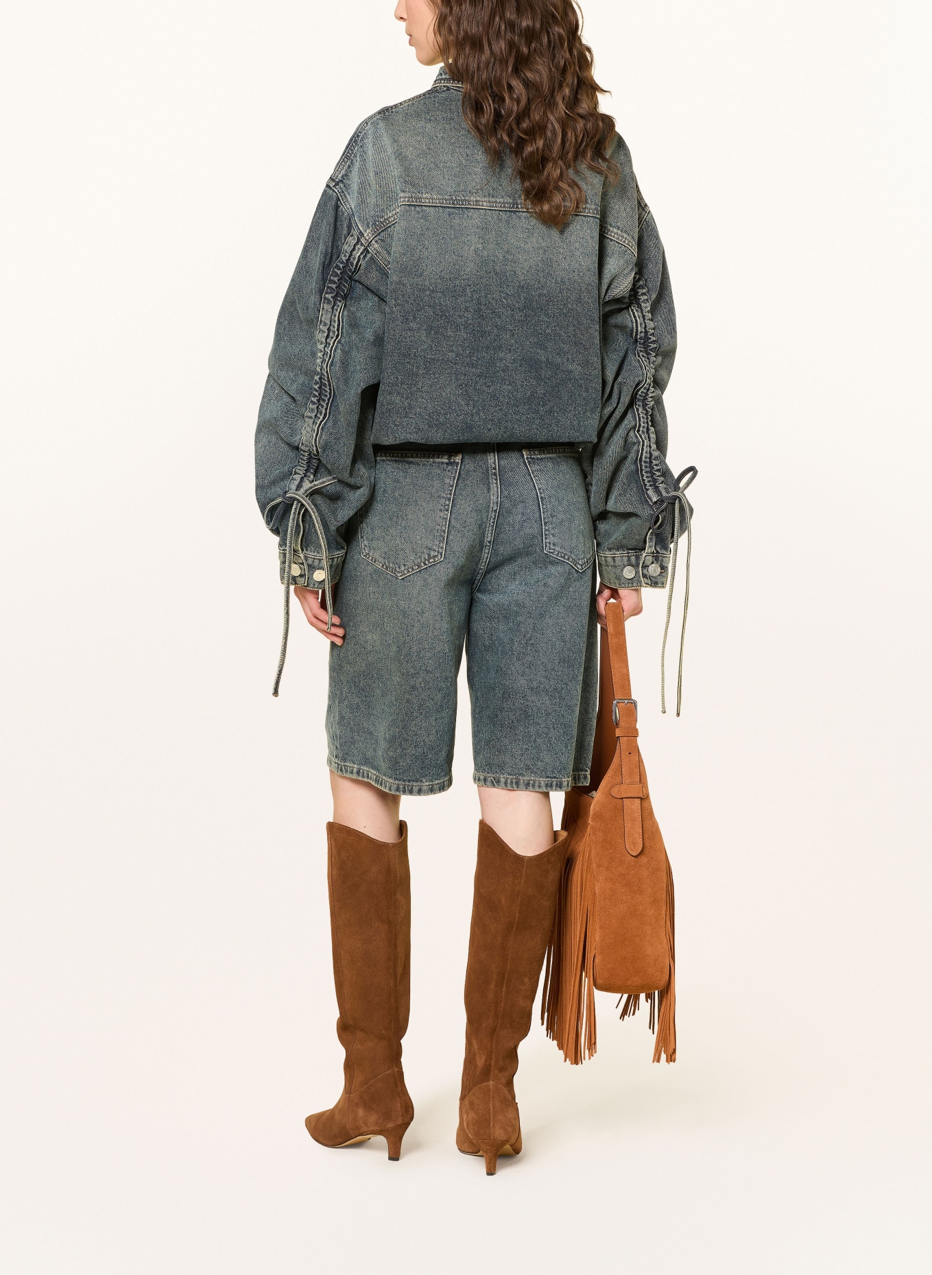 GESTUZ GZSUSARA Denim Bermuda Shorts: DARK BLUE