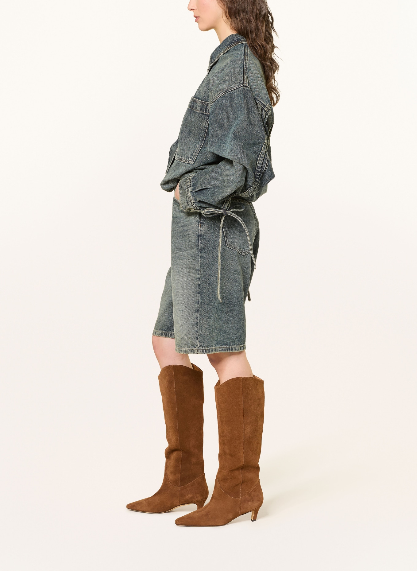 GESTUZ GZSUSARA Denim Bermuda Shorts: DARK BLUE