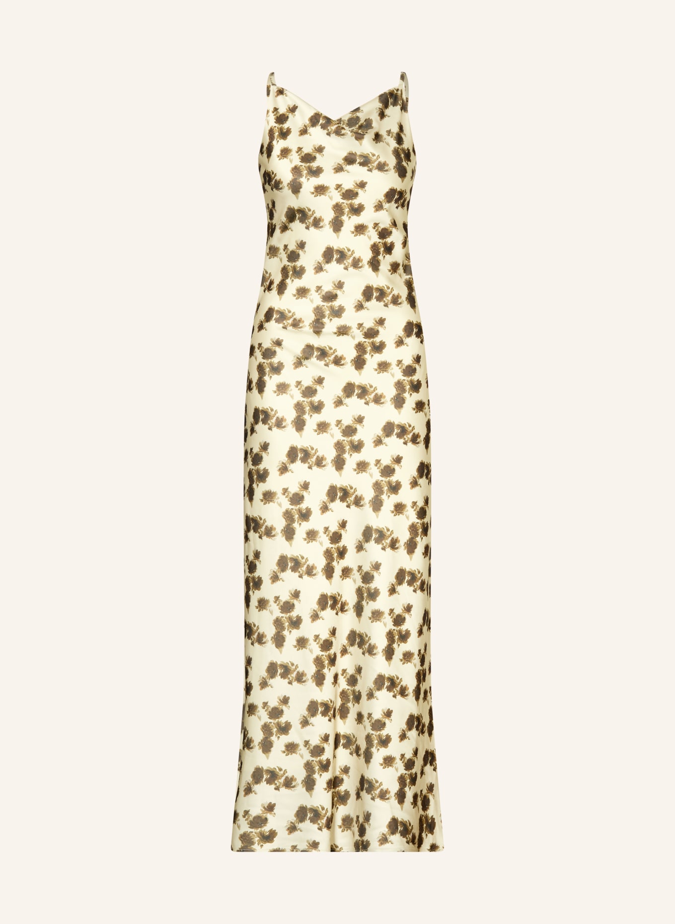 GESTUZ Satin dress GZCHERY: LIGHT YELLOW / GREEN