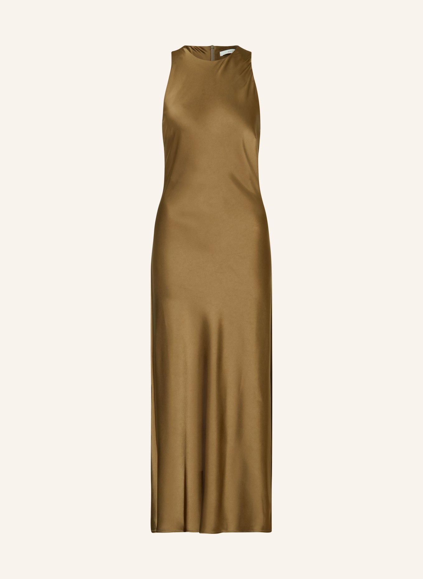 GESTUZ Satin Dress GZCERINA: OLIVE