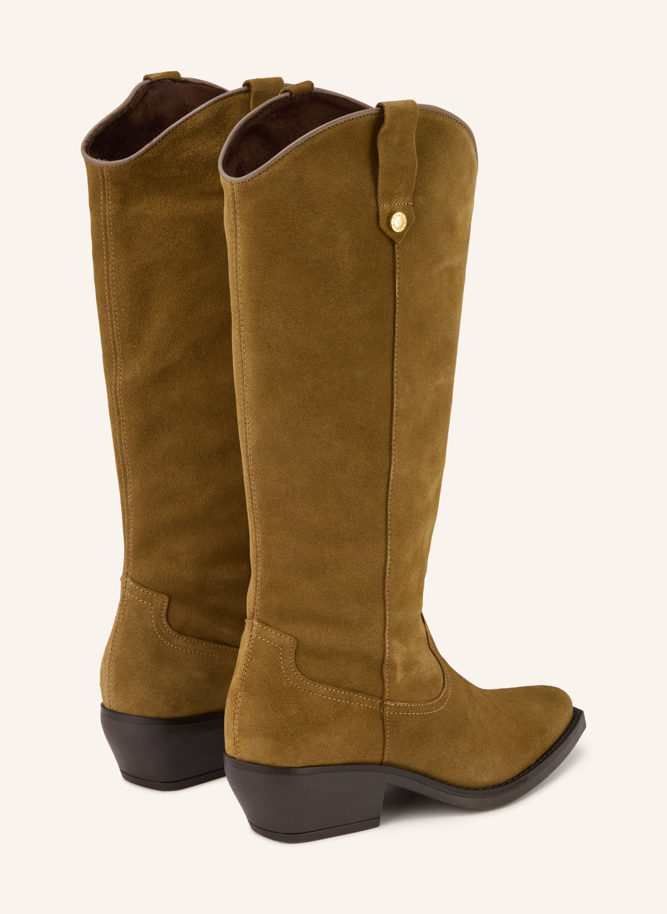 STEVE MADDEN Buty kowbojskie WIRAYA: KHAKI / ZŁOTY