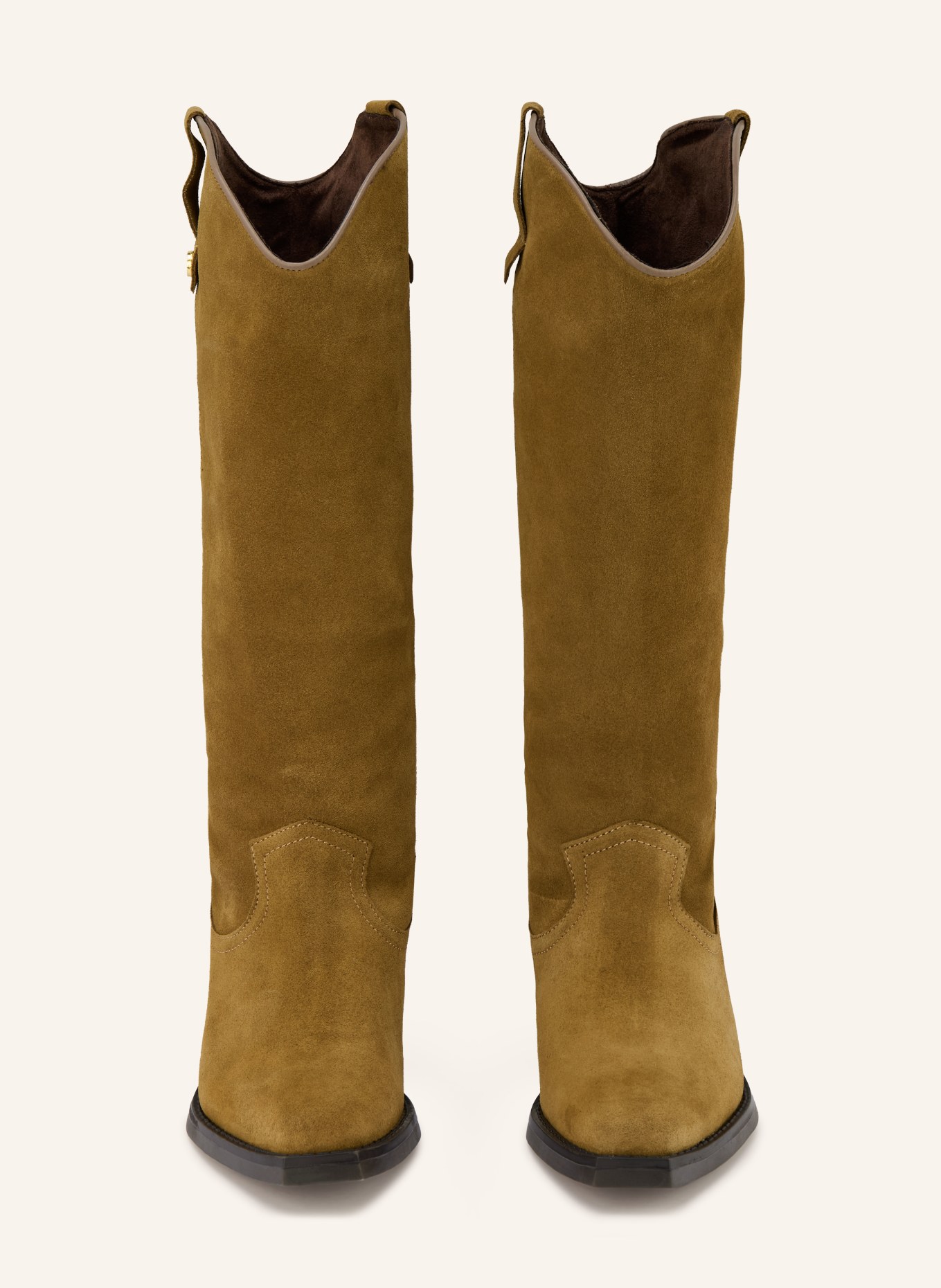 STEVE MADDEN Buty kowbojskie WIRAYA: KHAKI / ZŁOTY