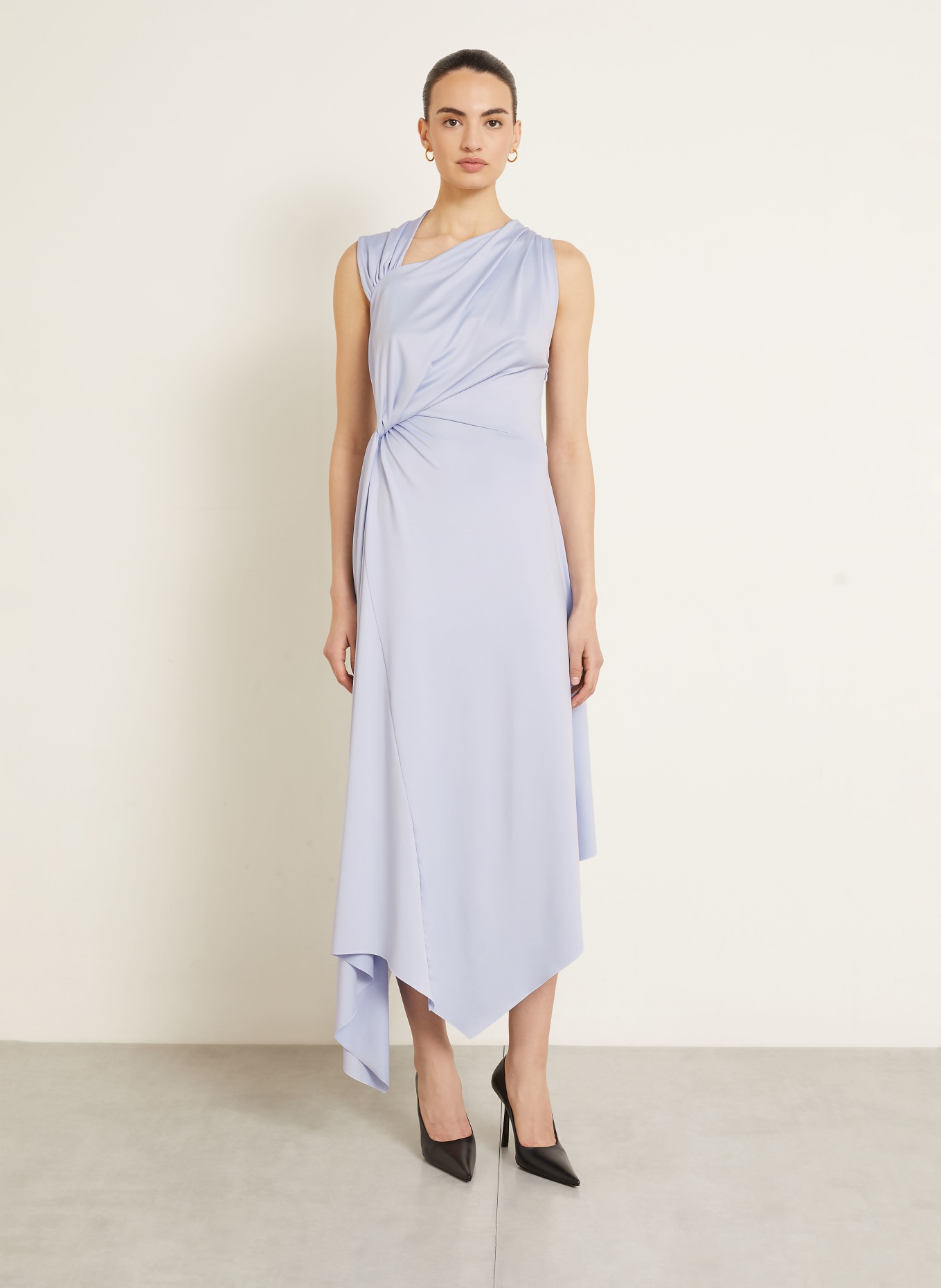 VICTORIA BECKHAM Robe de cocktail en jersey: BLEU CLAIR