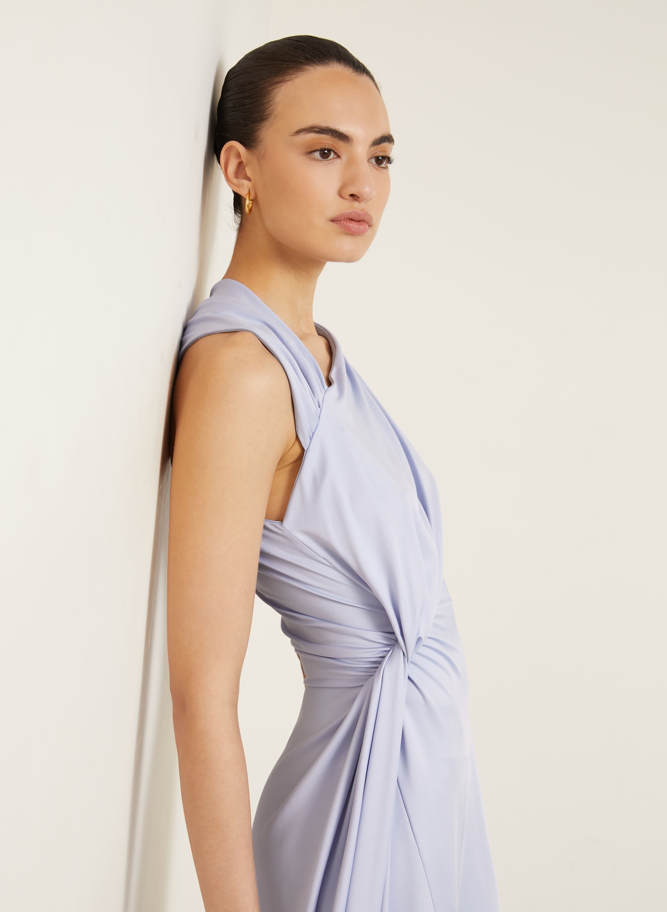 VICTORIA BECKHAM Robe de cocktail en jersey: BLEU CLAIR