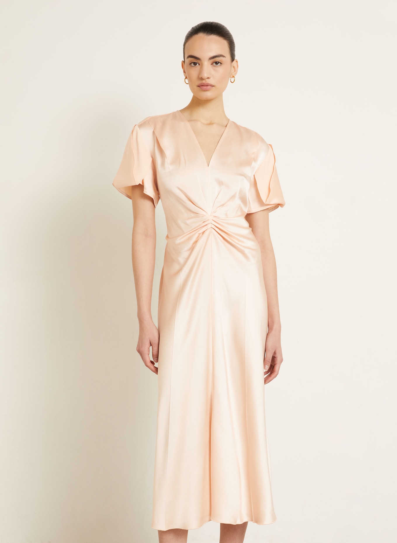 VICTORIA BECKHAM Sukienka koktajlowa EVE: JASNOPOMARAŃCZOWY