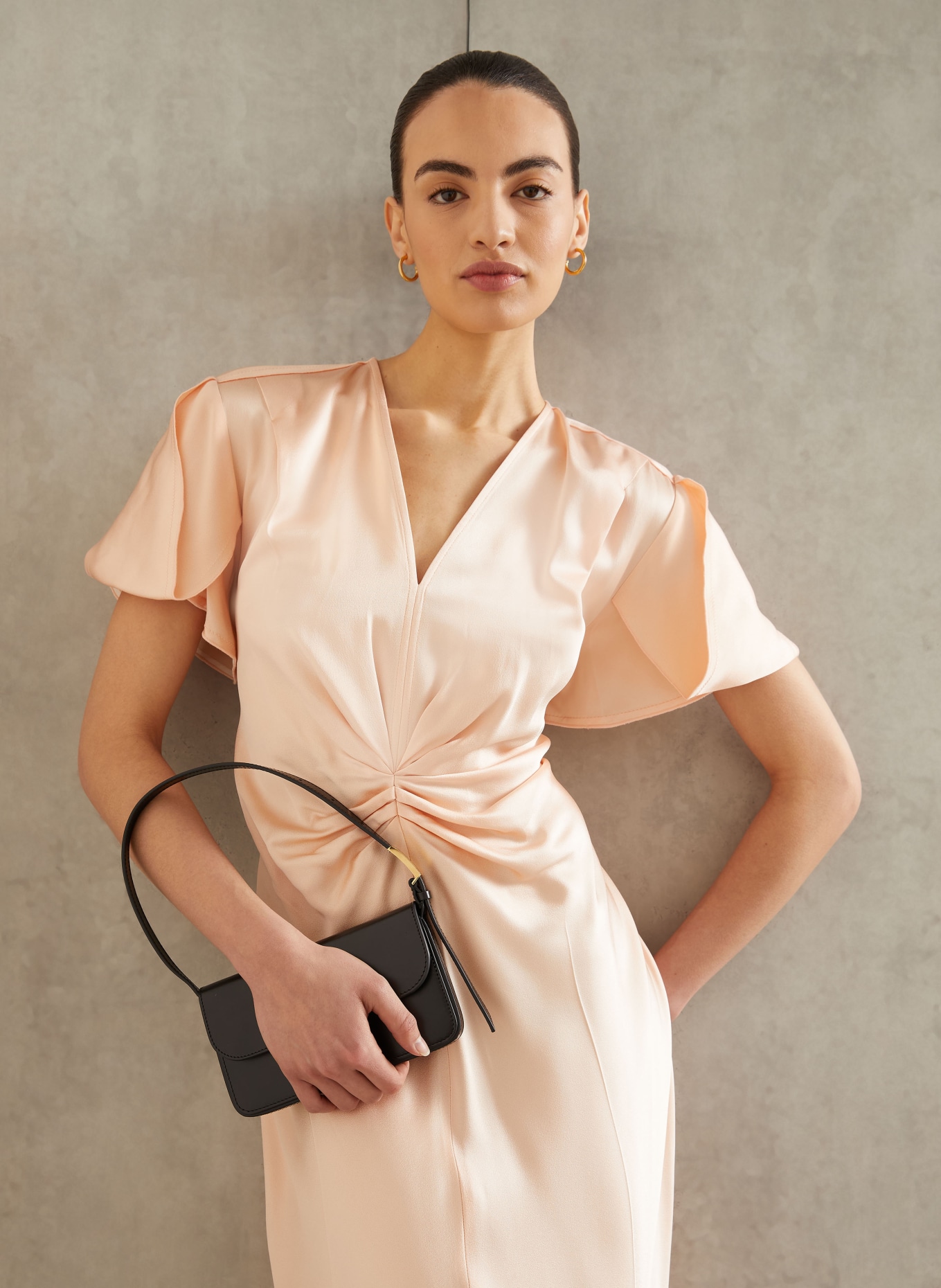 VICTORIA BECKHAM Sukienka koktajlowa EVE: JASNOPOMARAŃCZOWY