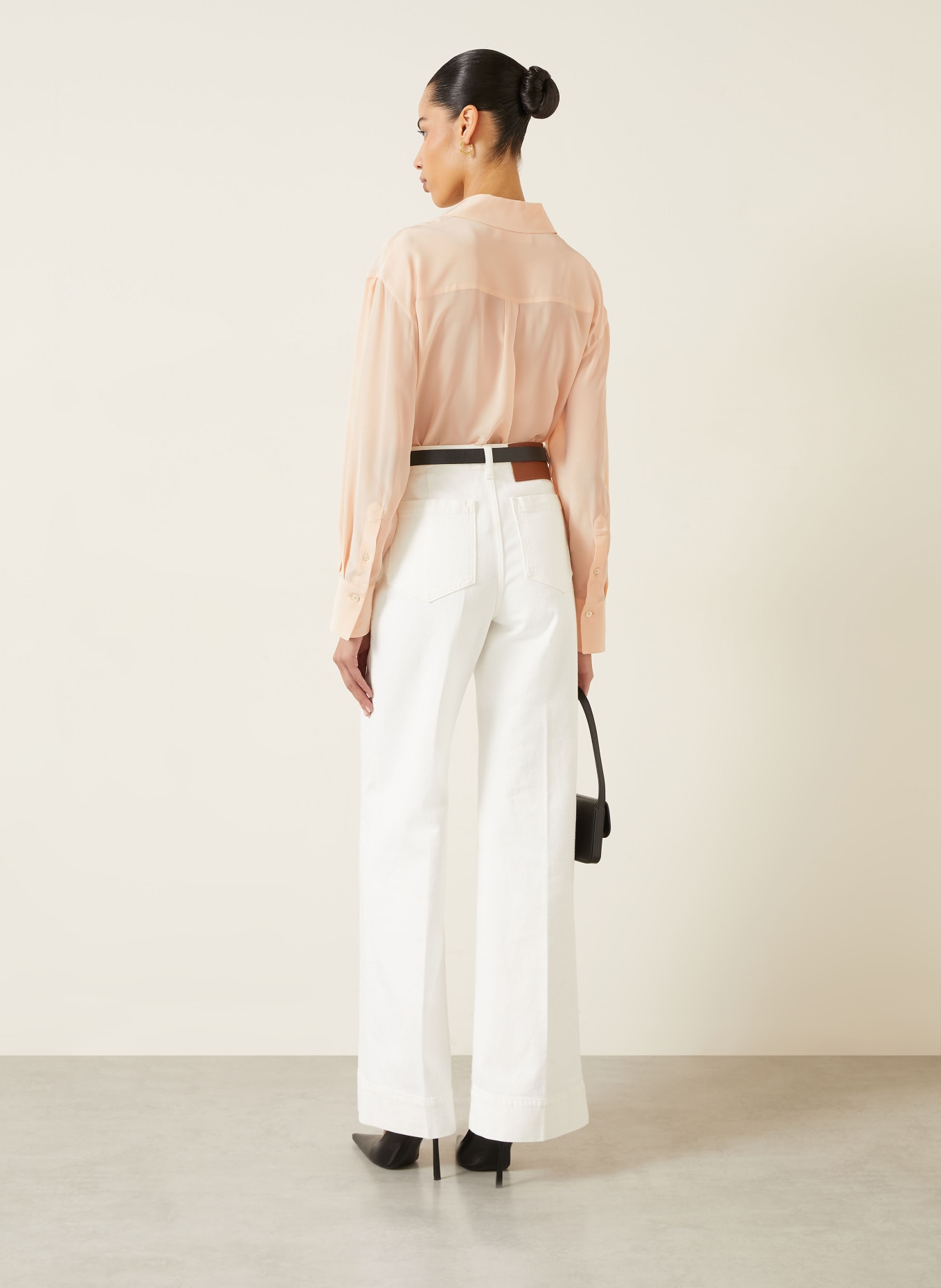 VICTORIA BECKHAM Chemisier en soie: ROSÉ