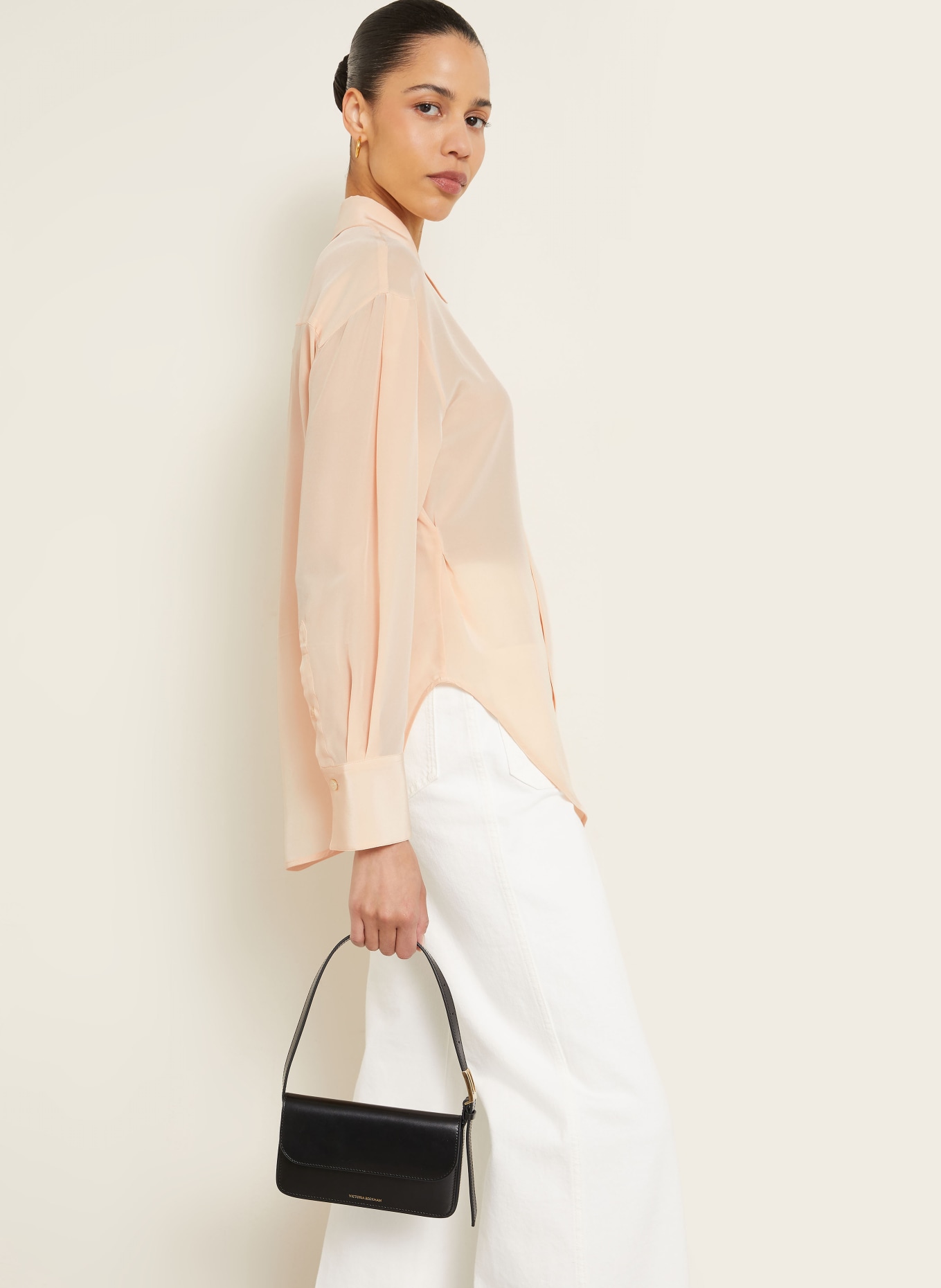 VICTORIA BECKHAM Chemisier en soie: ROSÉ