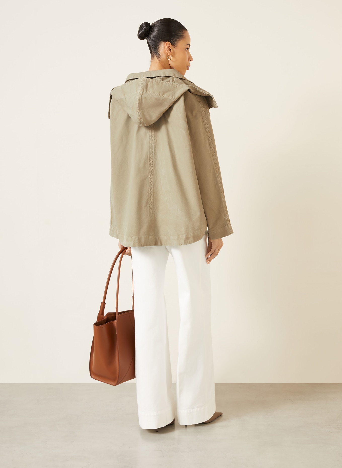 VICTORIA BECKHAM Oversized-Fieldjacket: HELLGRÜN