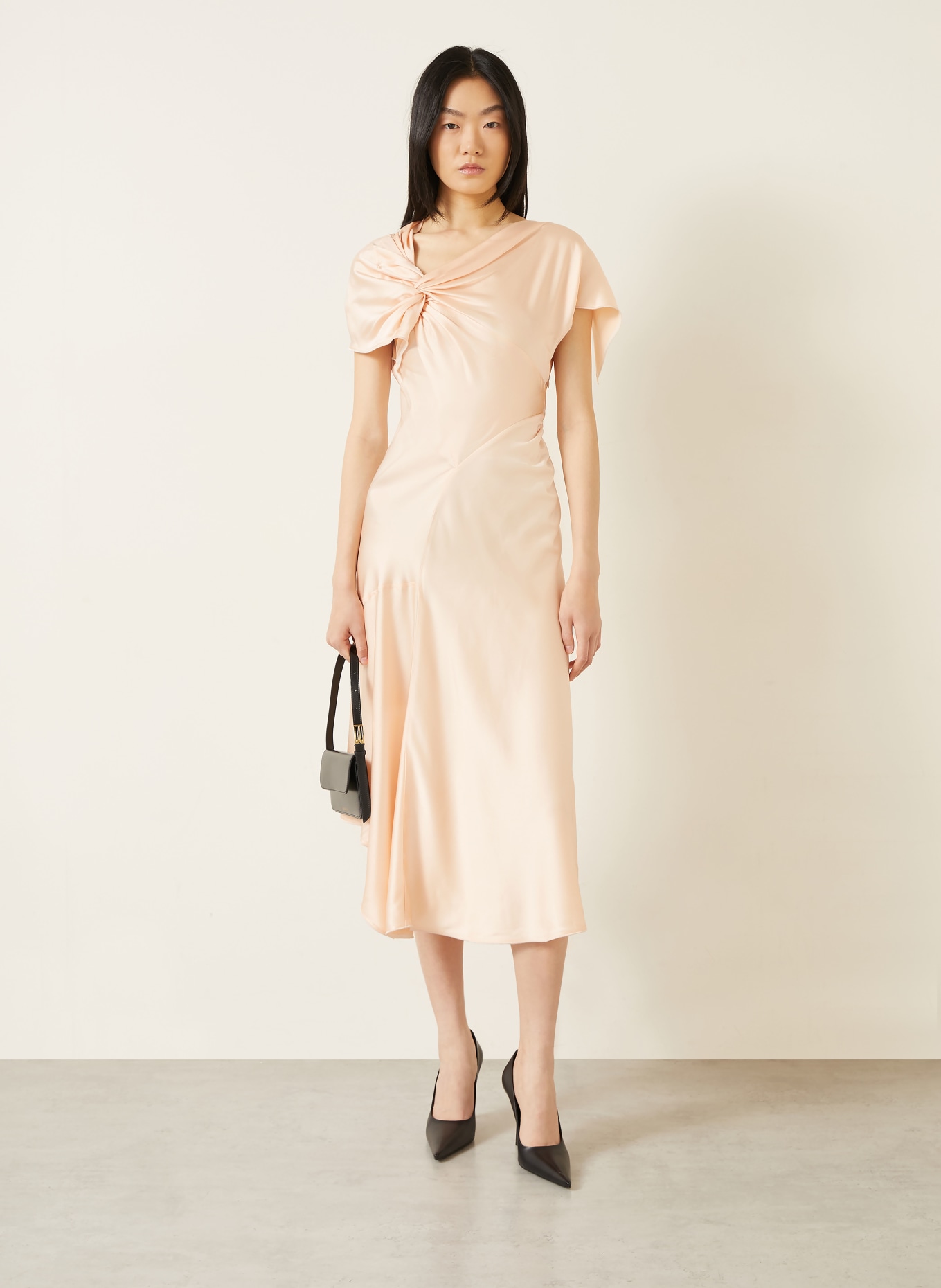 VICTORIA BECKHAM Cocktailkleid aus Satin: HELLORANGE
