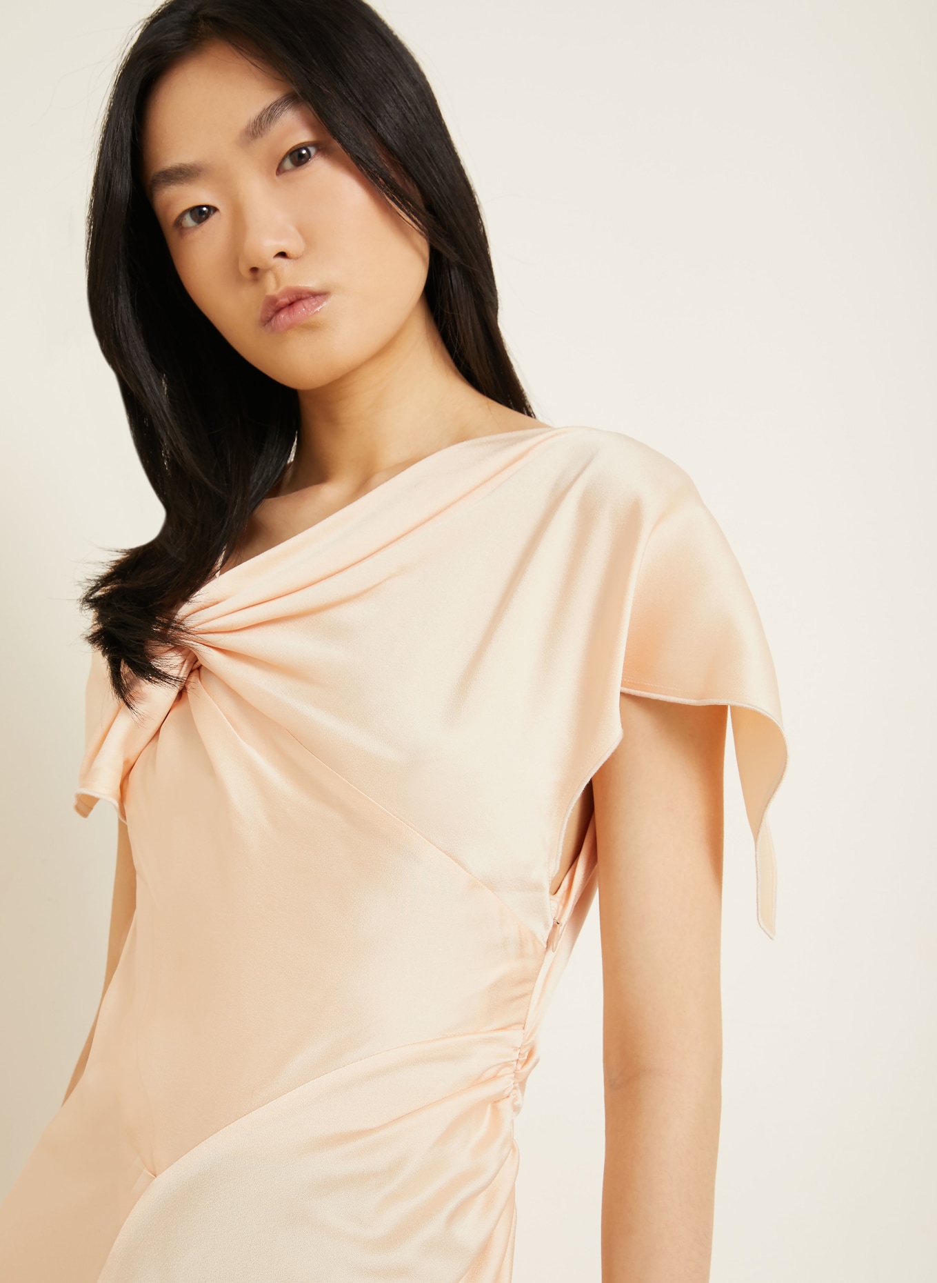 VICTORIA BECKHAM Cocktailkleid aus Satin: HELLORANGE