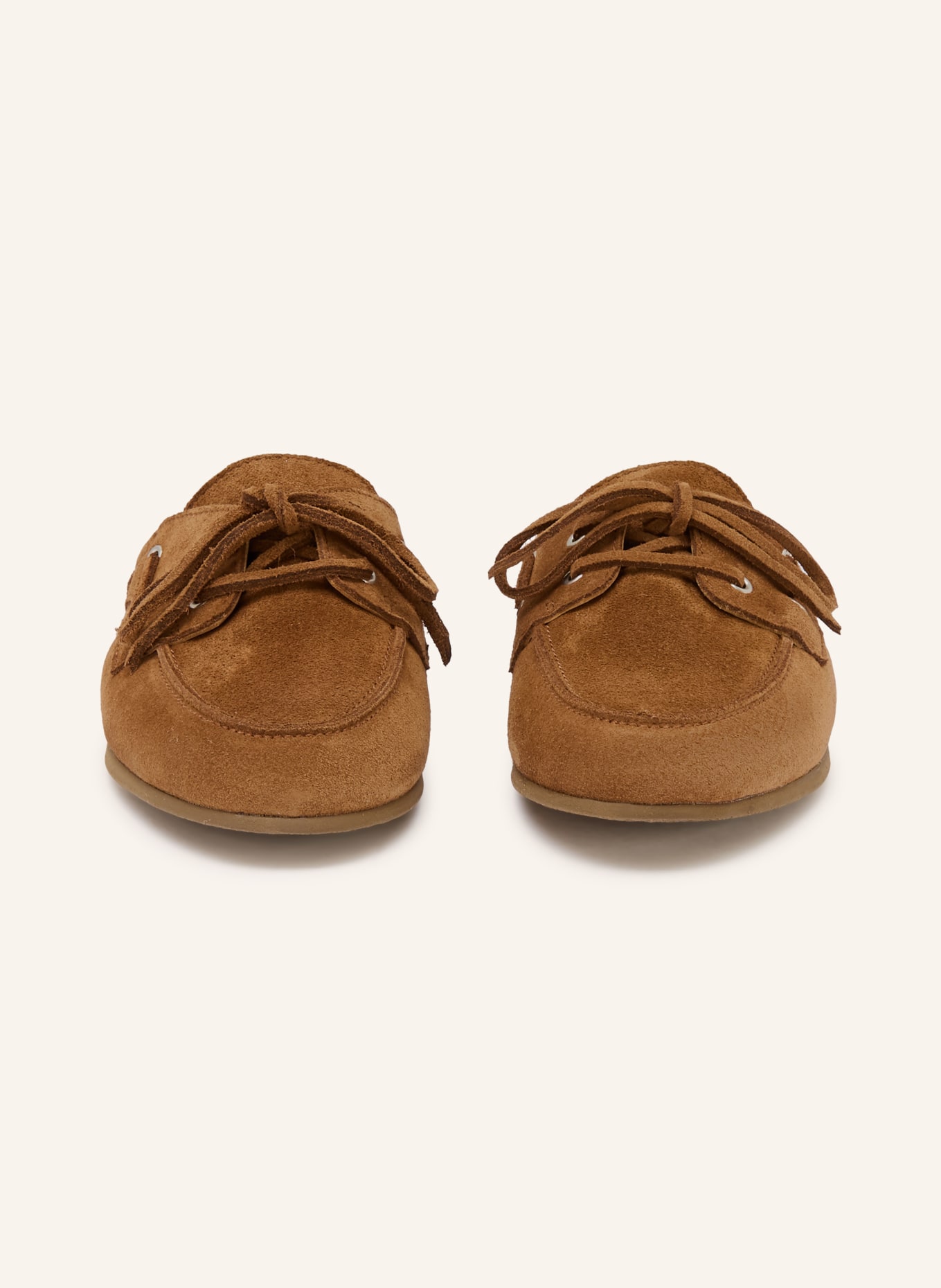 MRS & HUGS Pantoletten: COGNAC