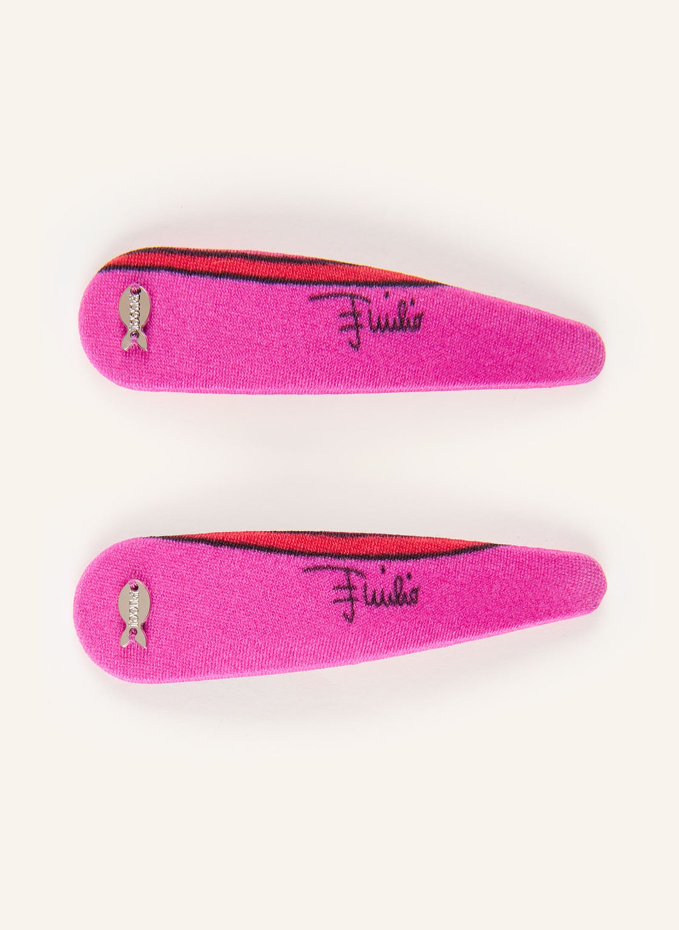 PUCCI 2er-Set Haarspangen: PINK / SCHWARZ