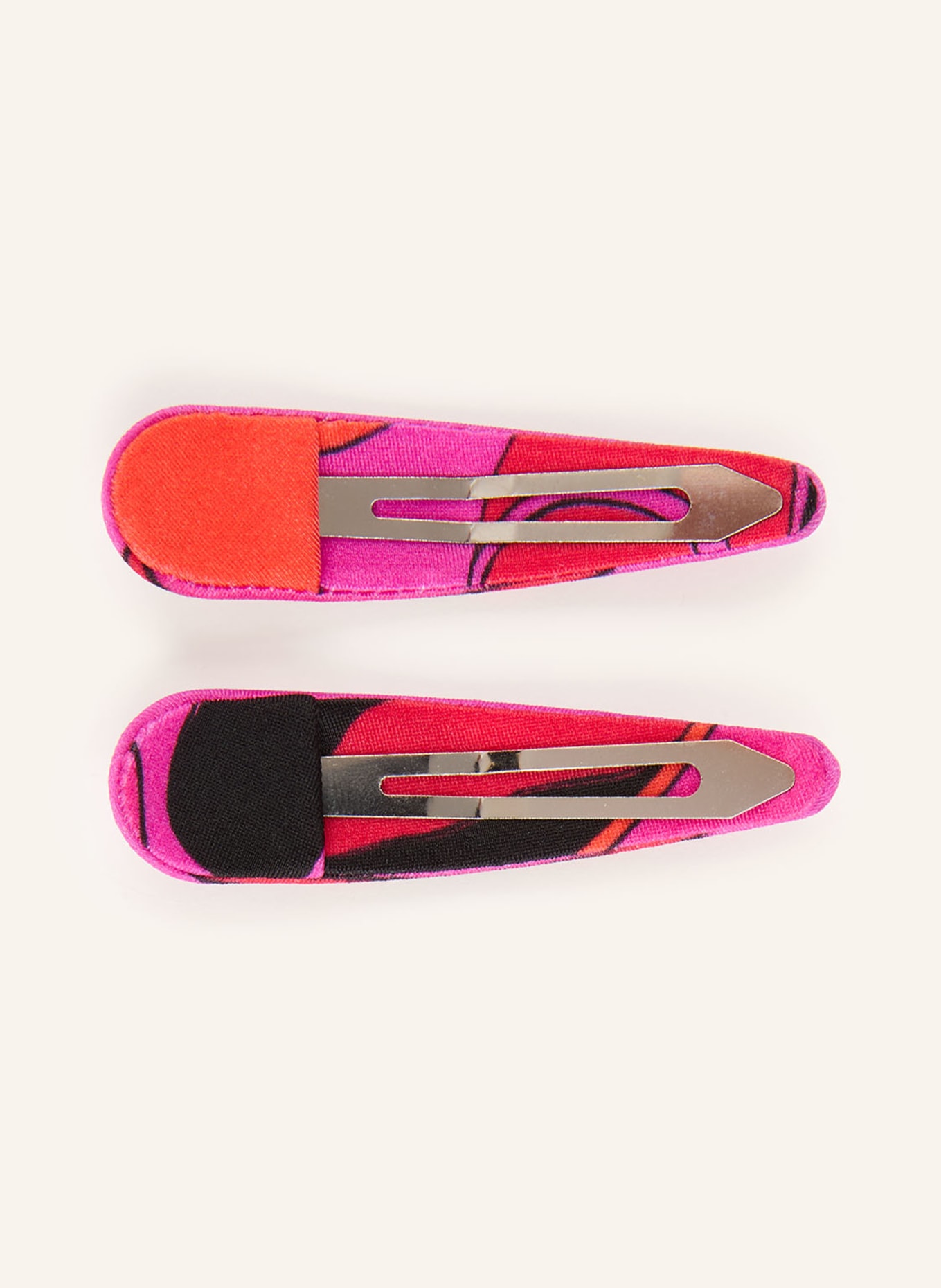 PUCCI 2er-Set Haarspangen: PINK / SCHWARZ