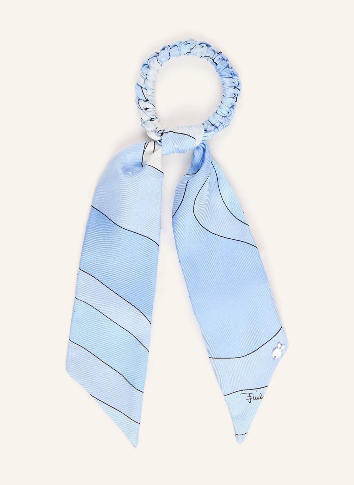 PUCCI Haargummi aus Seide: HELLBLAU