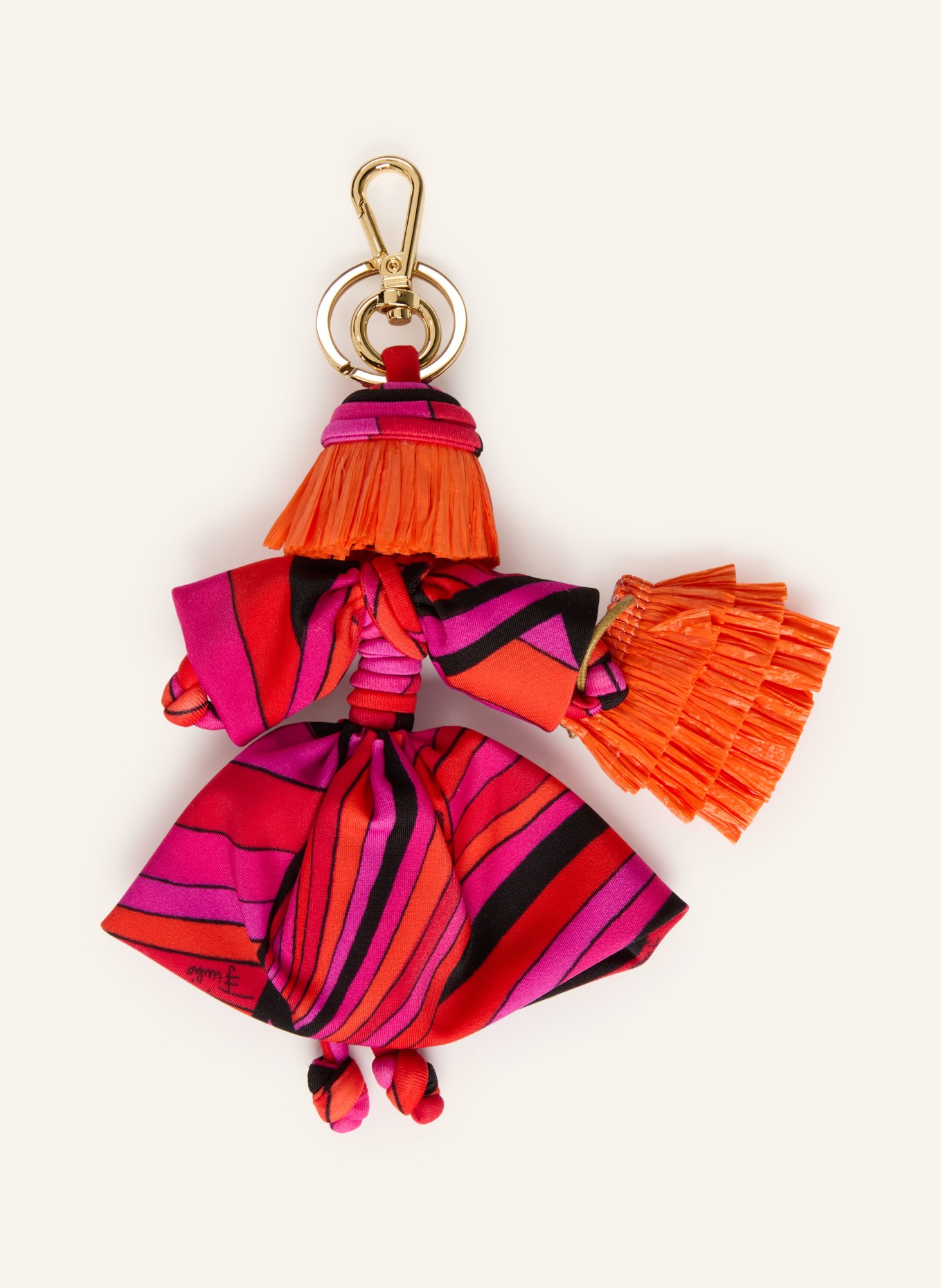 PUCCI Porte-clés BAMBOLINA: FUCHSIA / OR / NOIR