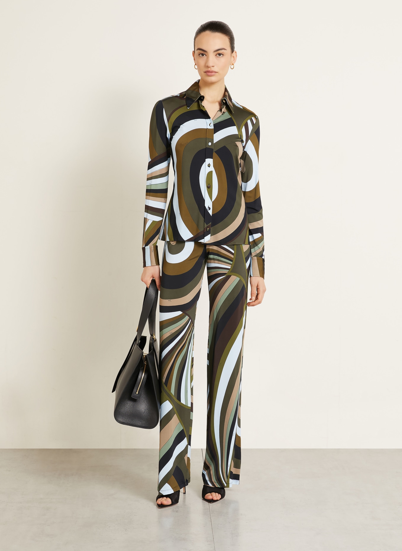 PUCCI Jersey pants: OLIVE / BROWN / LIGHT BLUE