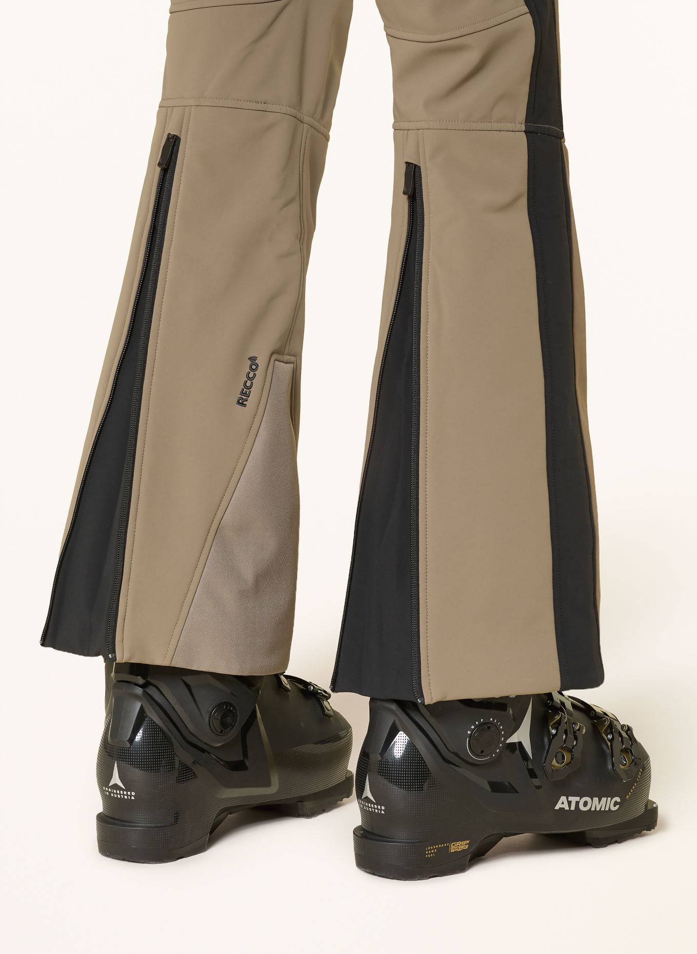 Peak Performance Softshell-skibroek STRETCH BIB: LICHTBRUIN / ZWART