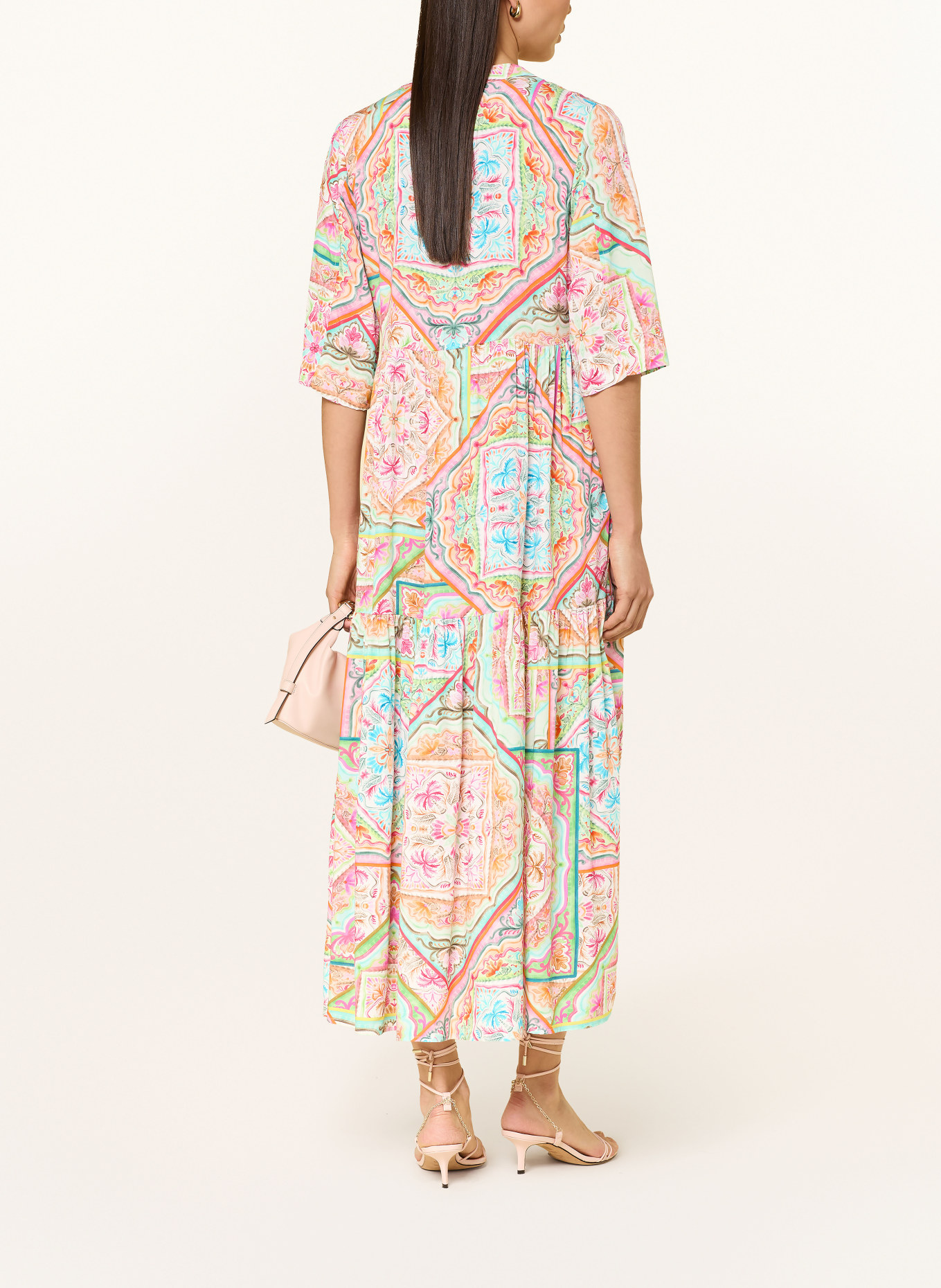 Emily VAN DEN BERGH Kleid: CREME / PINK / GRÜN