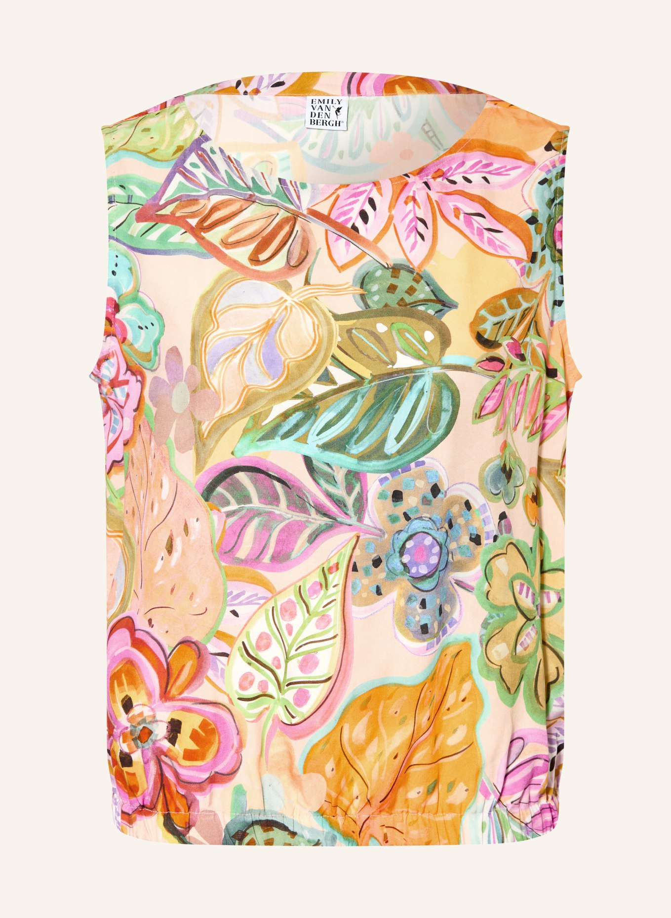 Emily VAN DEN BERGH Blouse top: LIGHT BROWN / PINK / GREEN