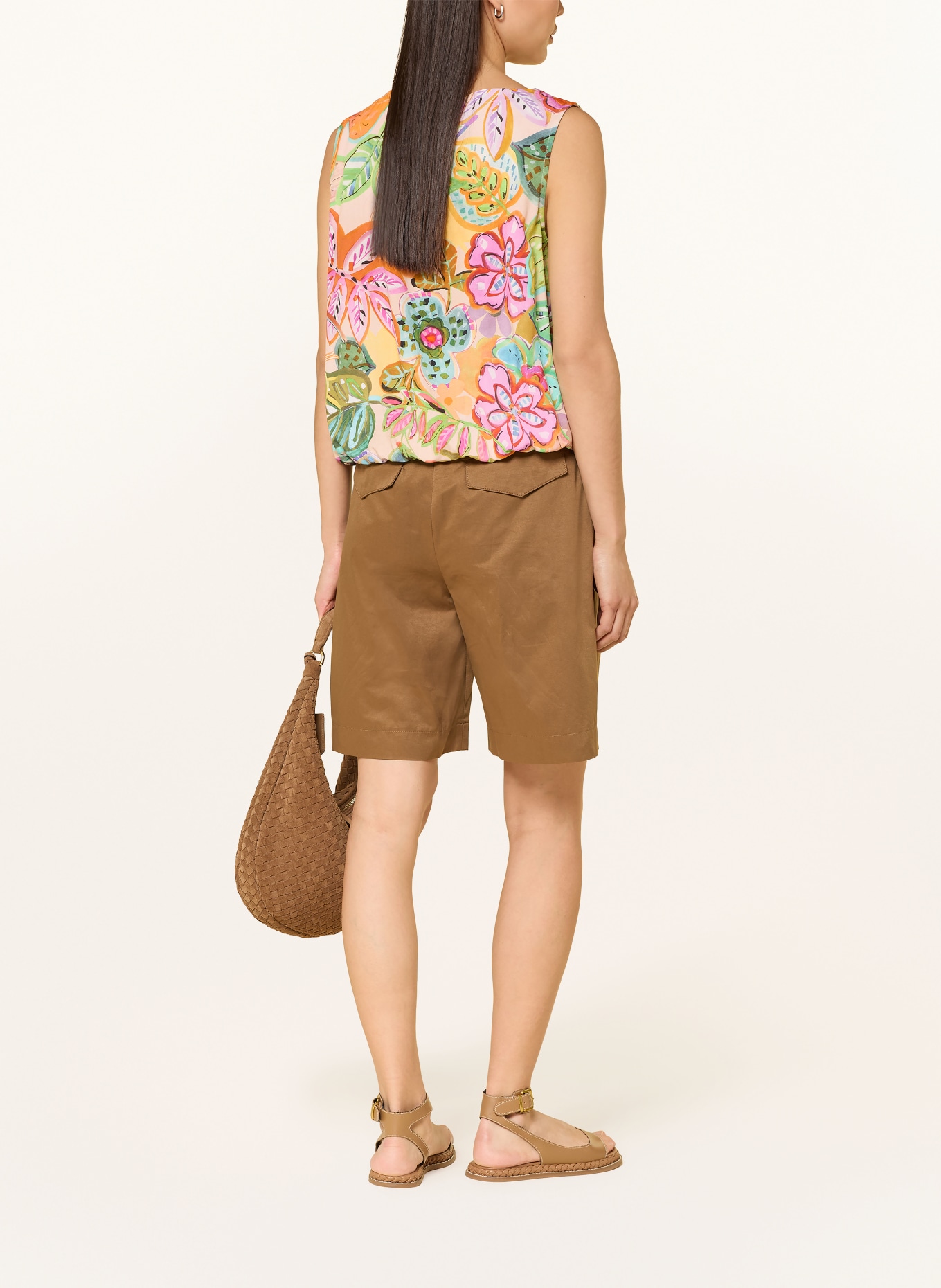 Emily VAN DEN BERGH Blouse top: LIGHT BROWN / PINK / GREEN