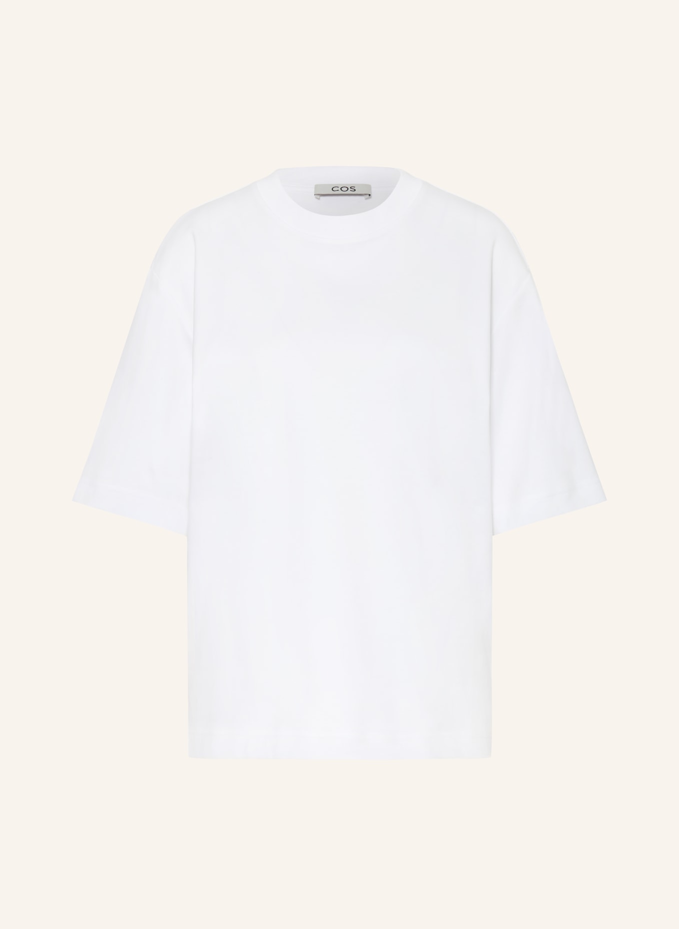 COS T-shirt oversize à manches 3/4: BLANC