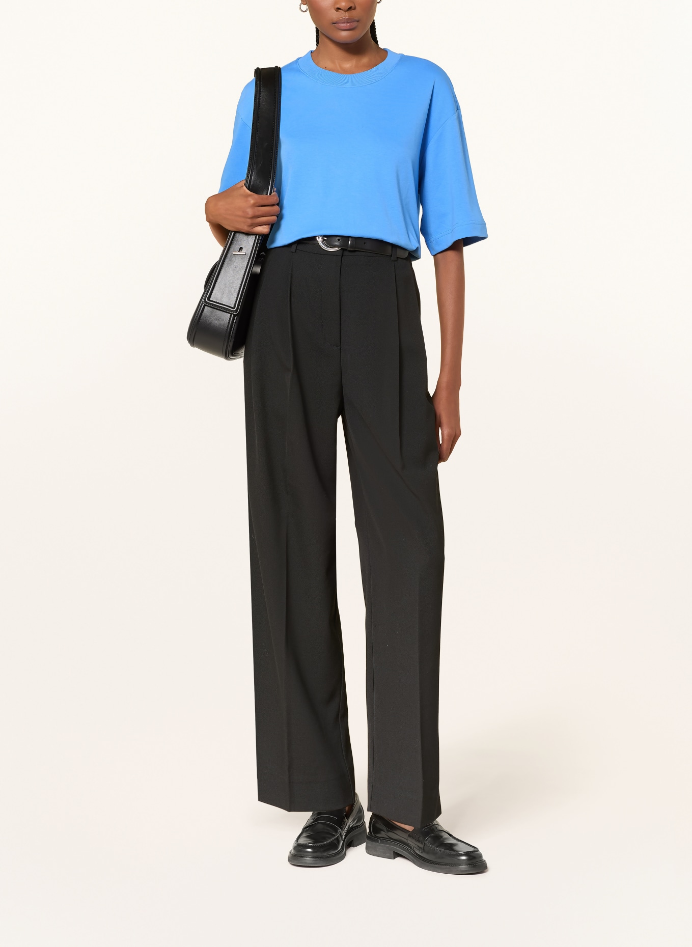 COS Oversized shirt with 3/4 sleeves: BLUE