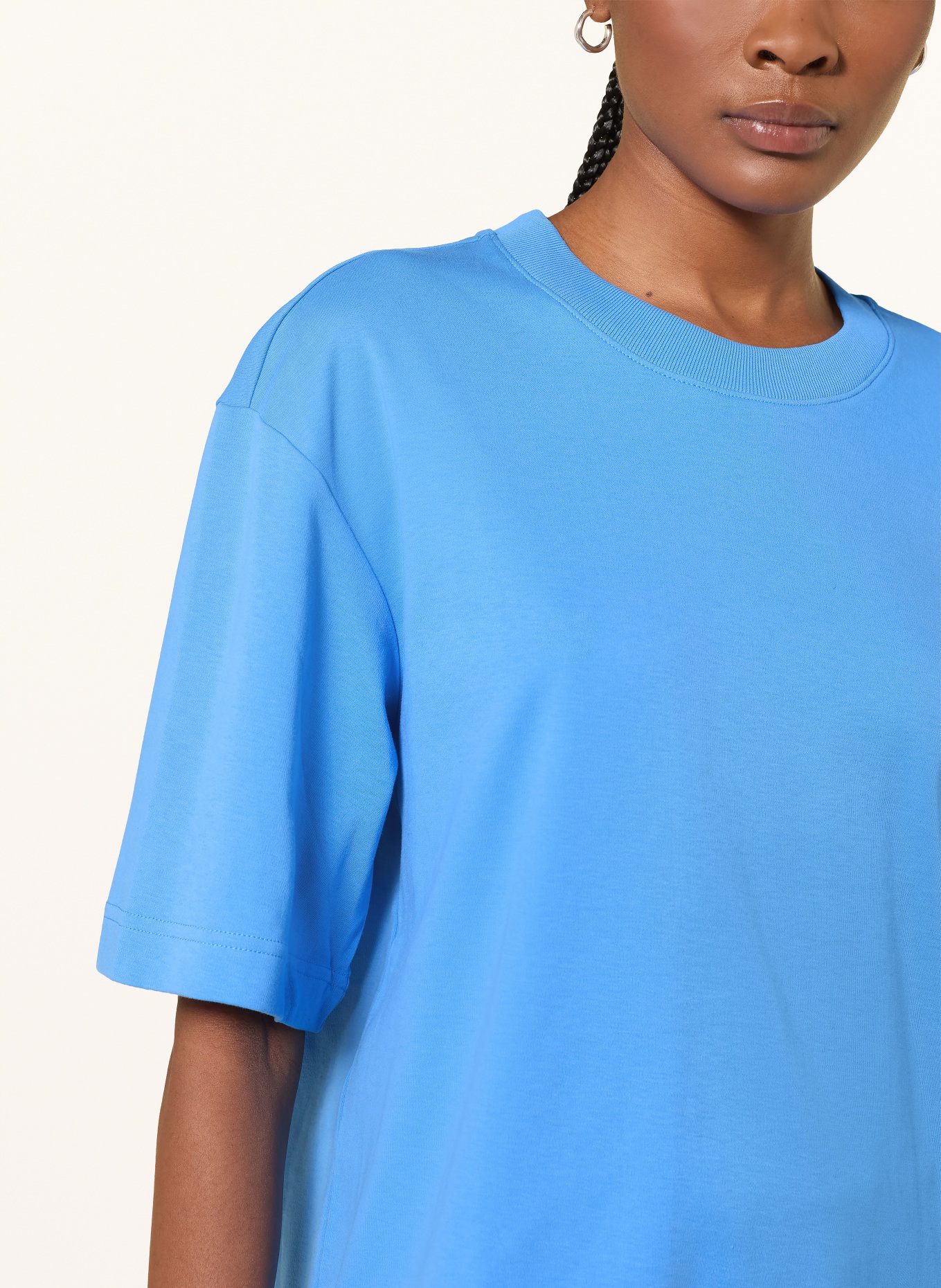 COS Oversized shirt with 3/4 sleeves: BLUE