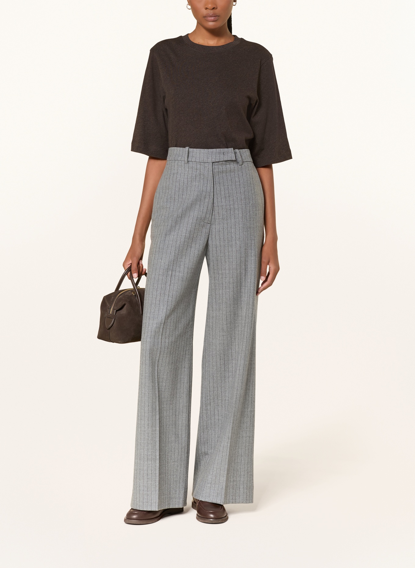 COS Koszulka z rękawem 3/4: CIEMNOBRĄZOWY