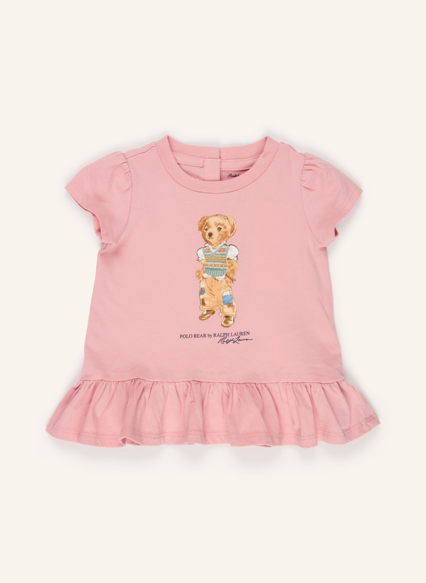 POLO RALPH LAUREN T-shirt met ruches: ROSÉ