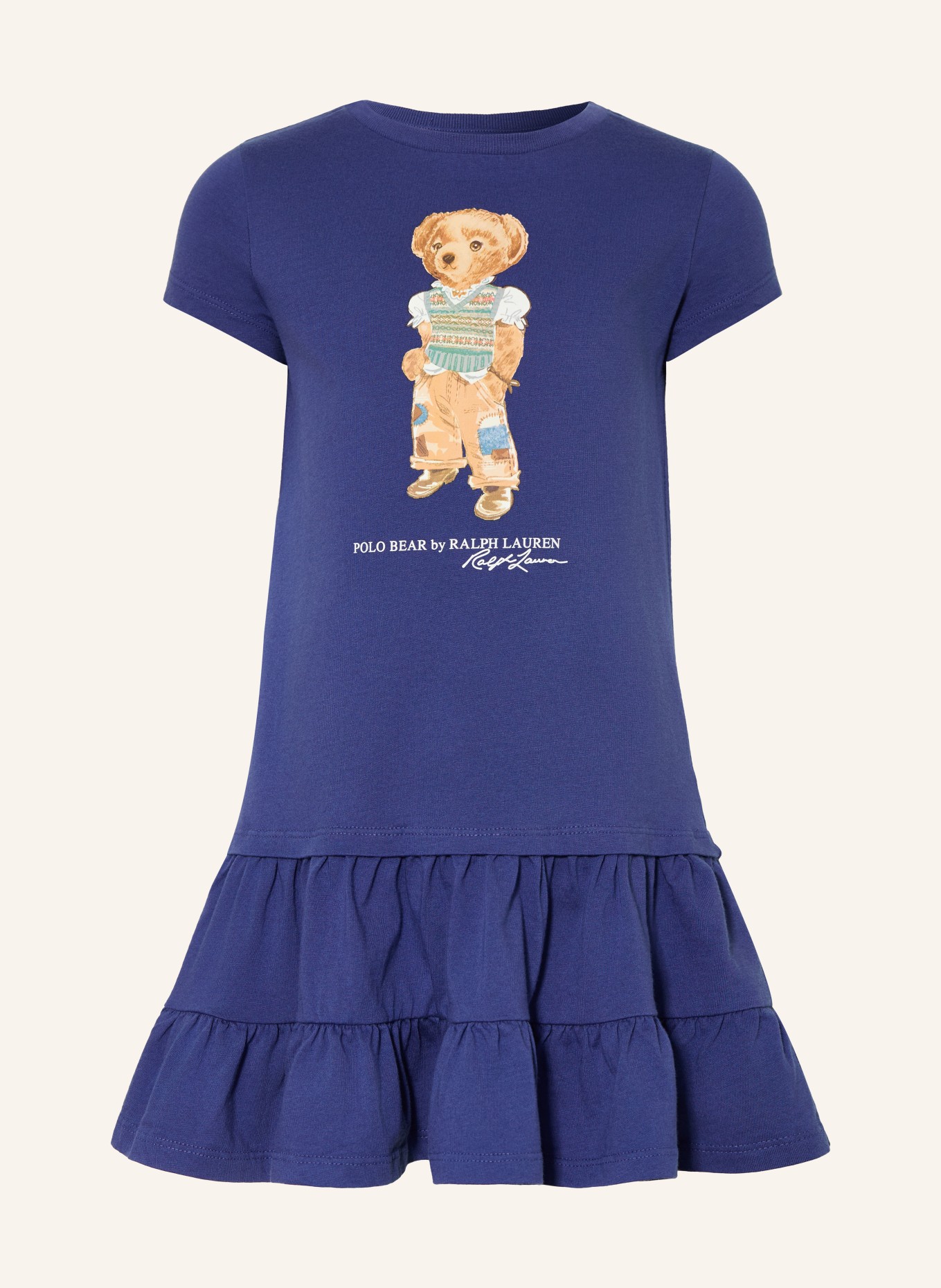 POLO RALPH LAUREN Sukienka z dżerseju: NIEBIESKI / BRĄZOWY / MIĘTOWY